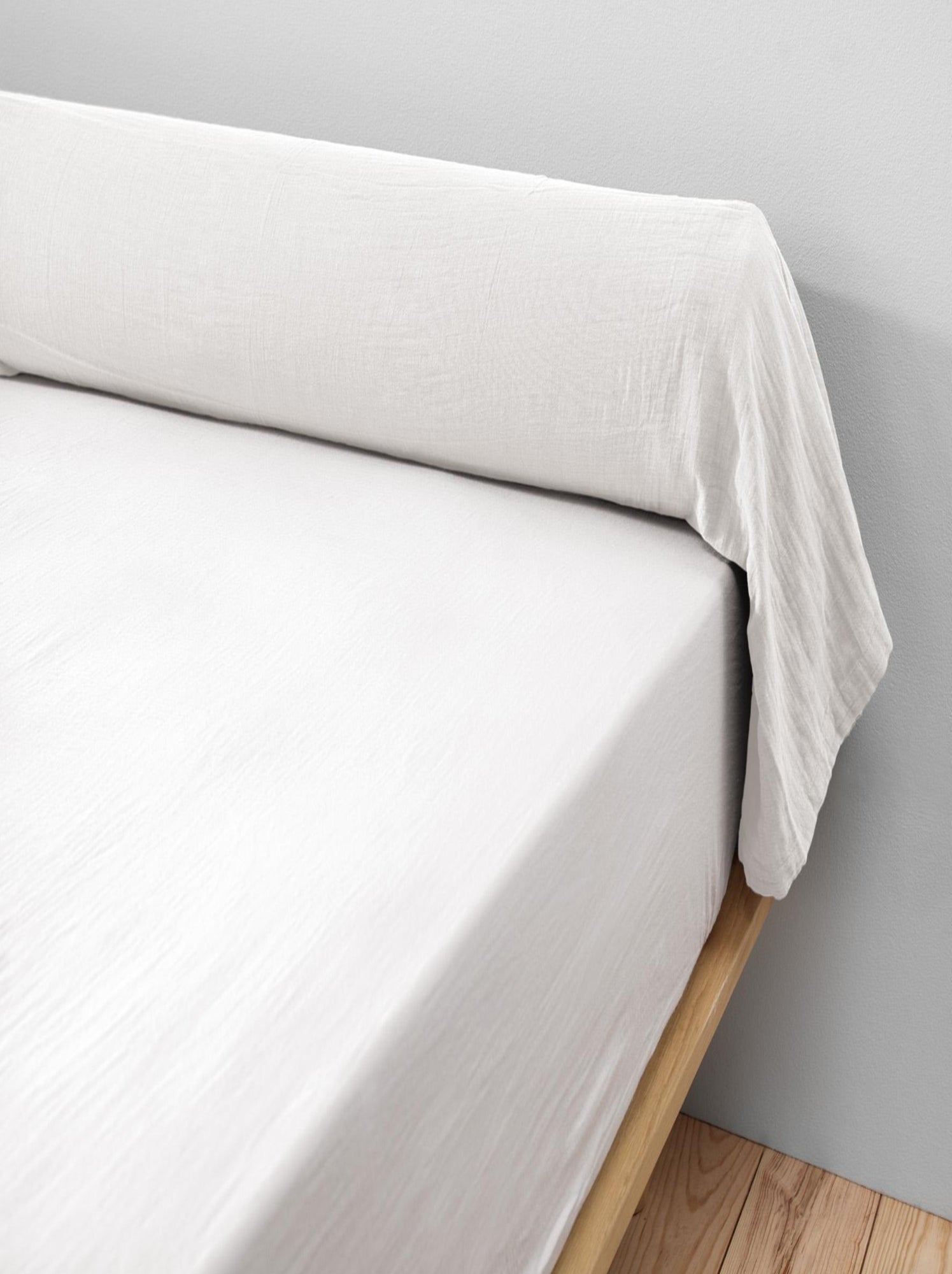 Taie Traversin gaze de coton Gaia - Blanc