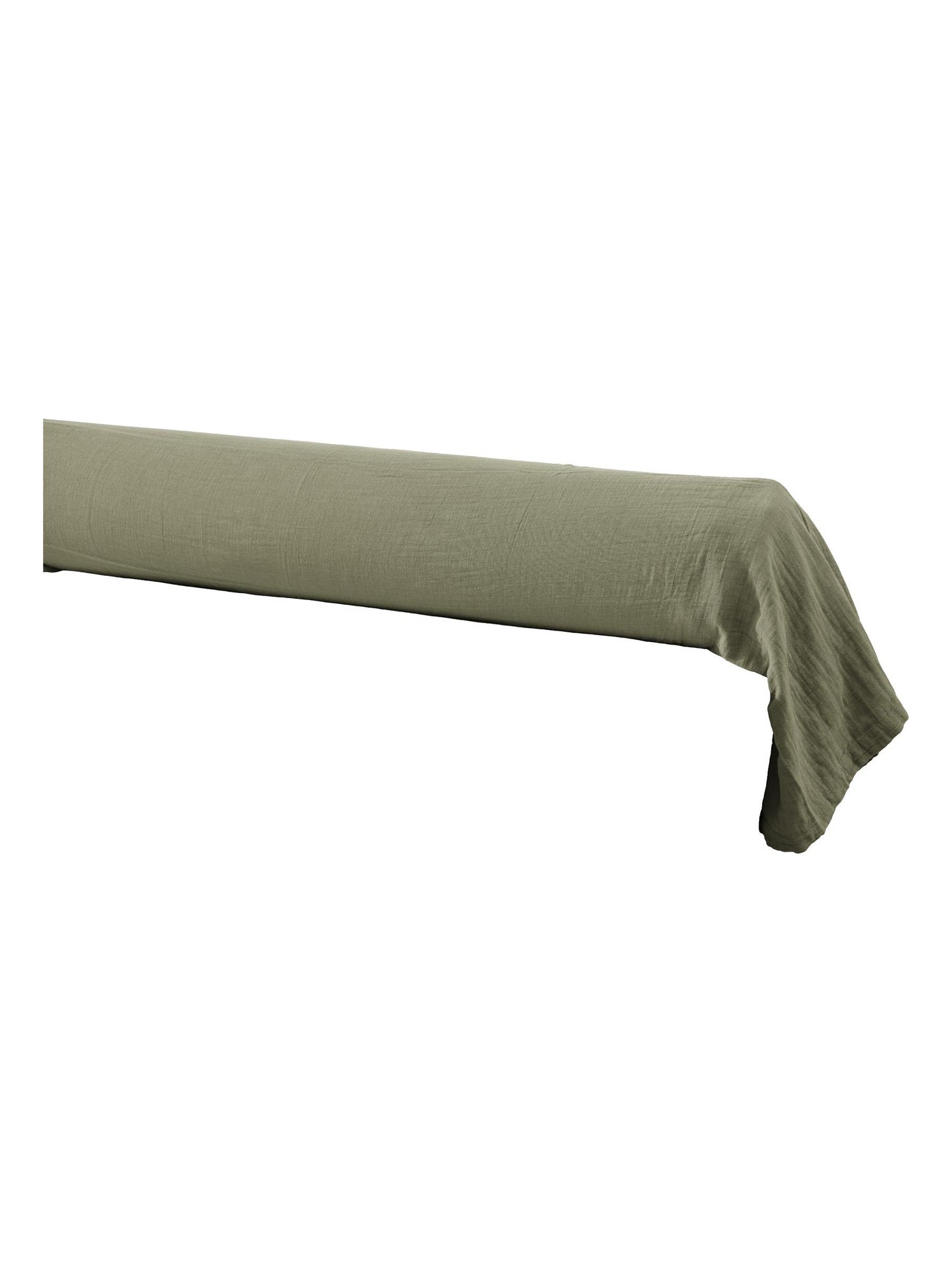 Taie Traversin gaze de coton Gaia - Kaki