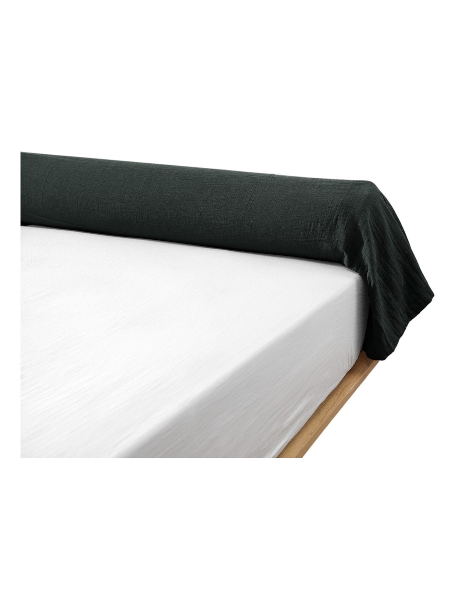 Taie Traversin gaze de coton Gaia - Vert sapin