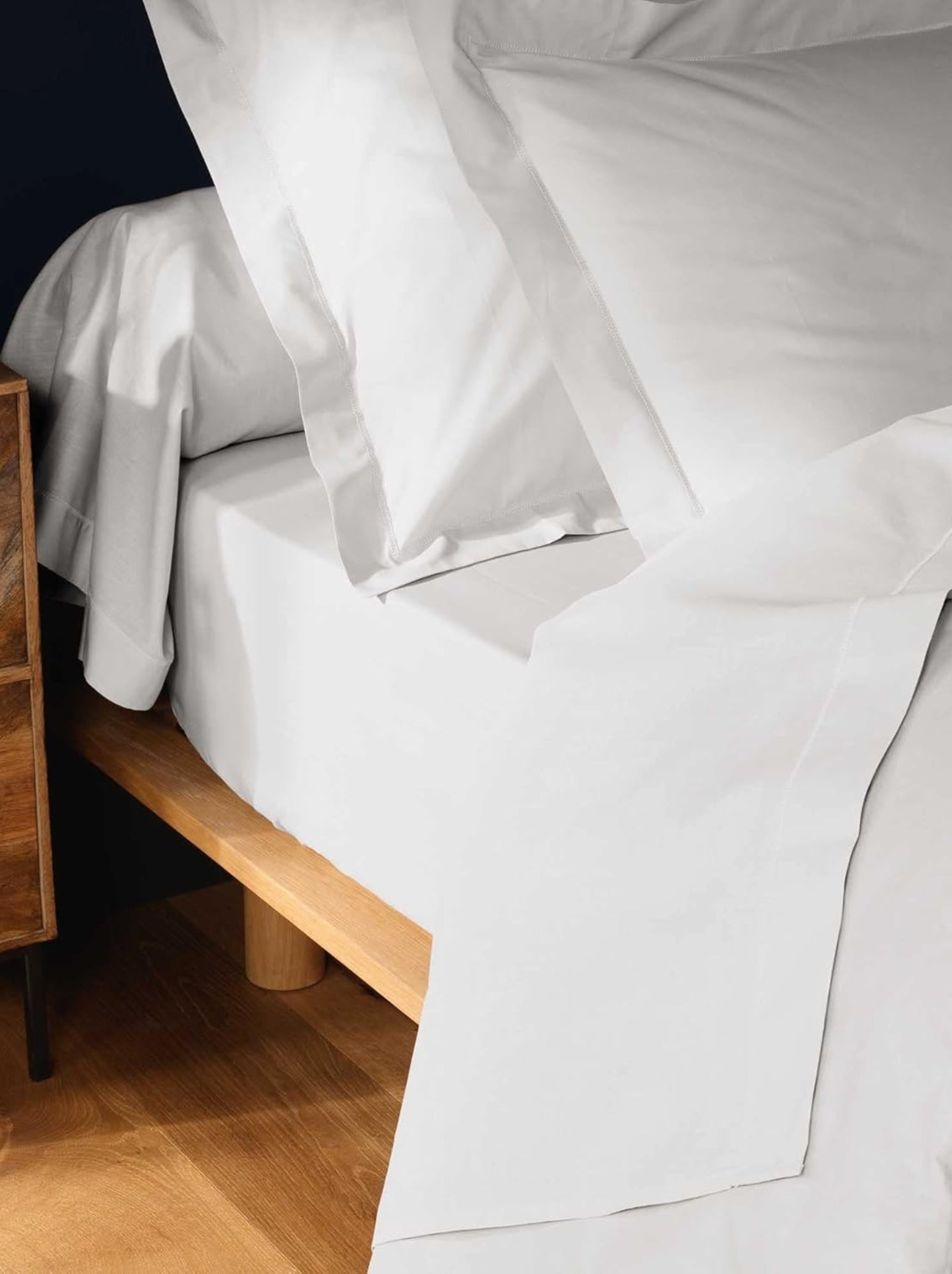 Taies de traversin coton noa promo linge - Blanc