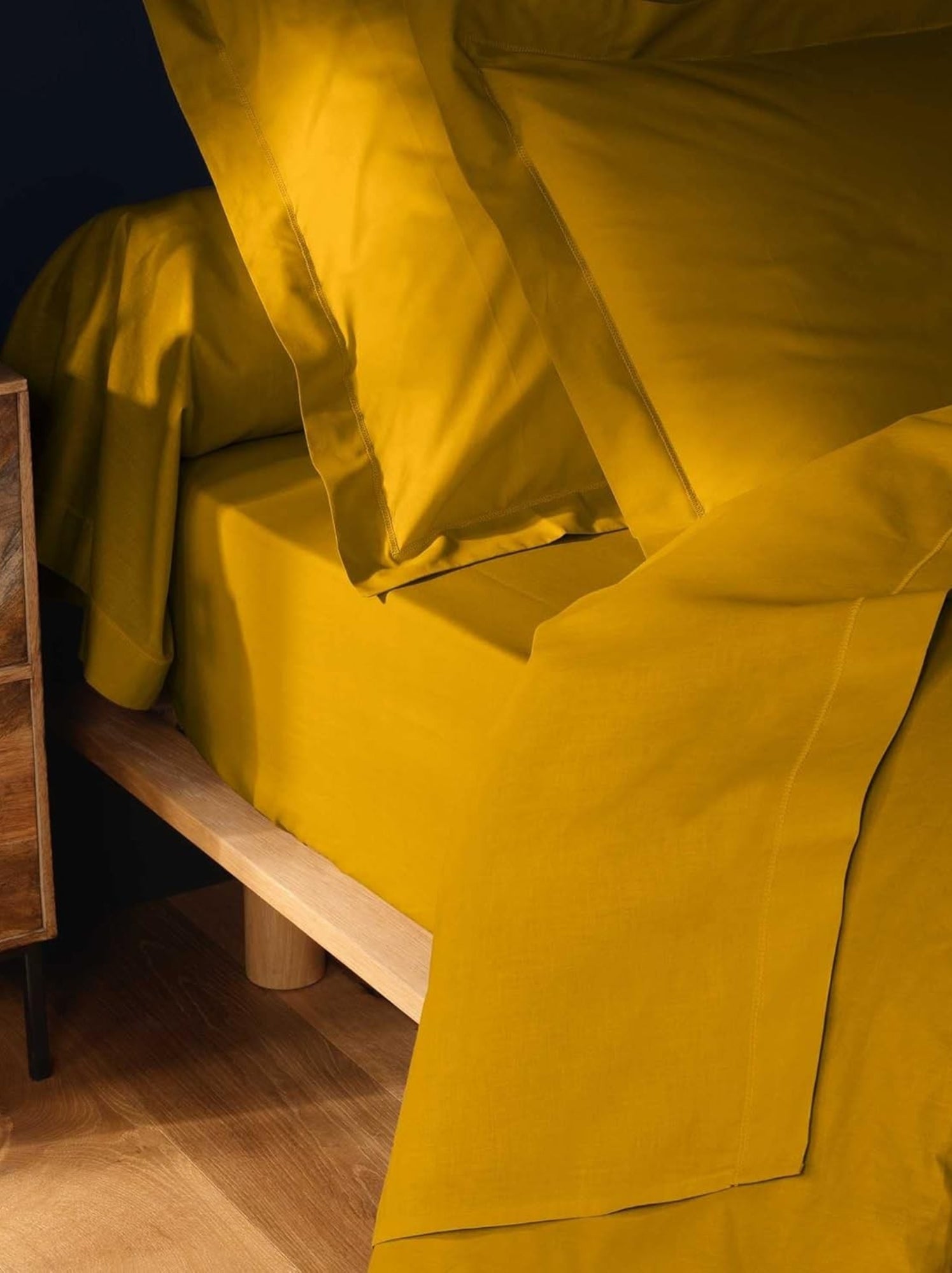 Taies de traversin coton noa promo linge - Jaune