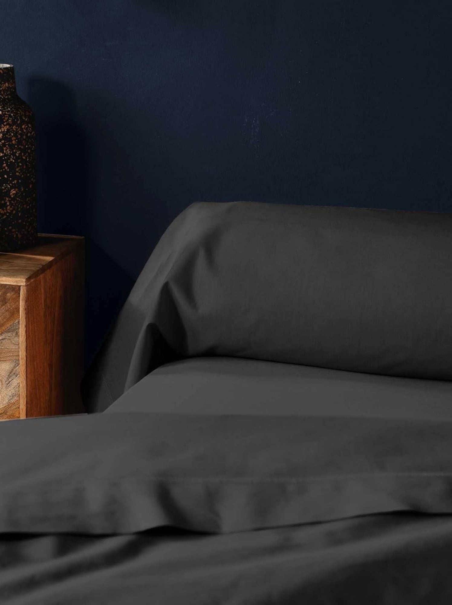 Taies de traversin coton noa promo linge - Noir