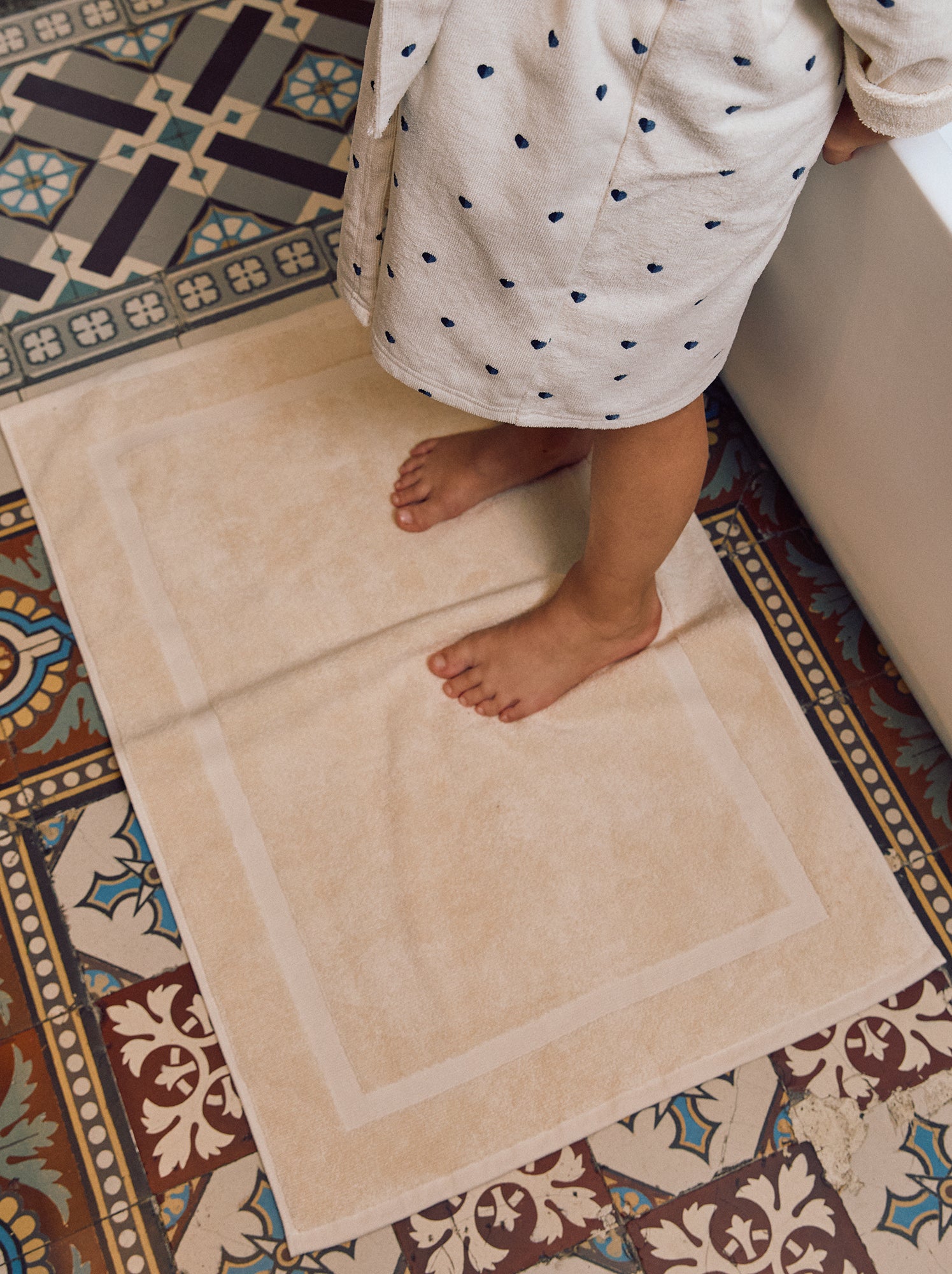 Tapis de bain 80 x 50 cm - Blanc