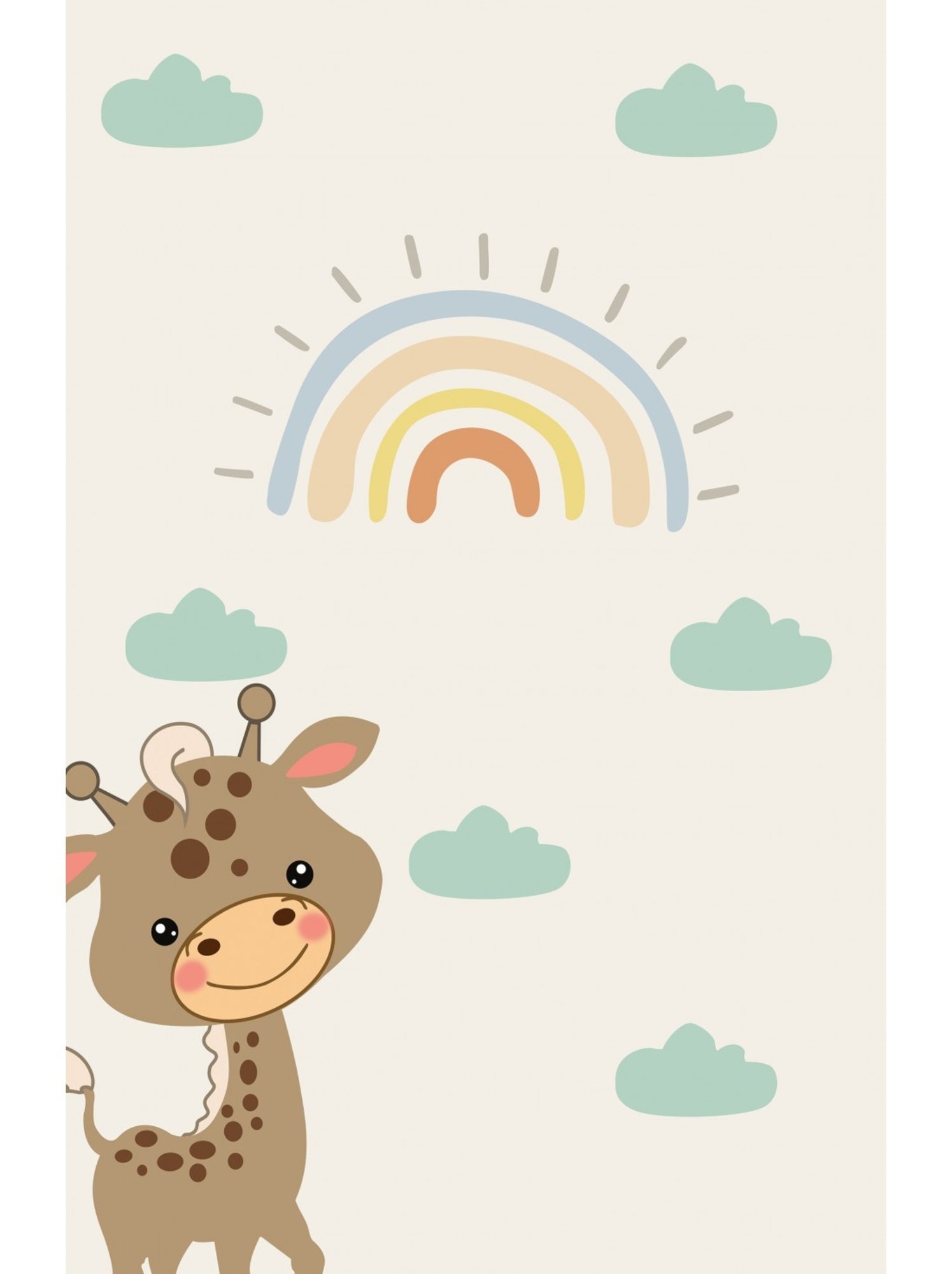 Tapis Enfant GIRAFE - Beige