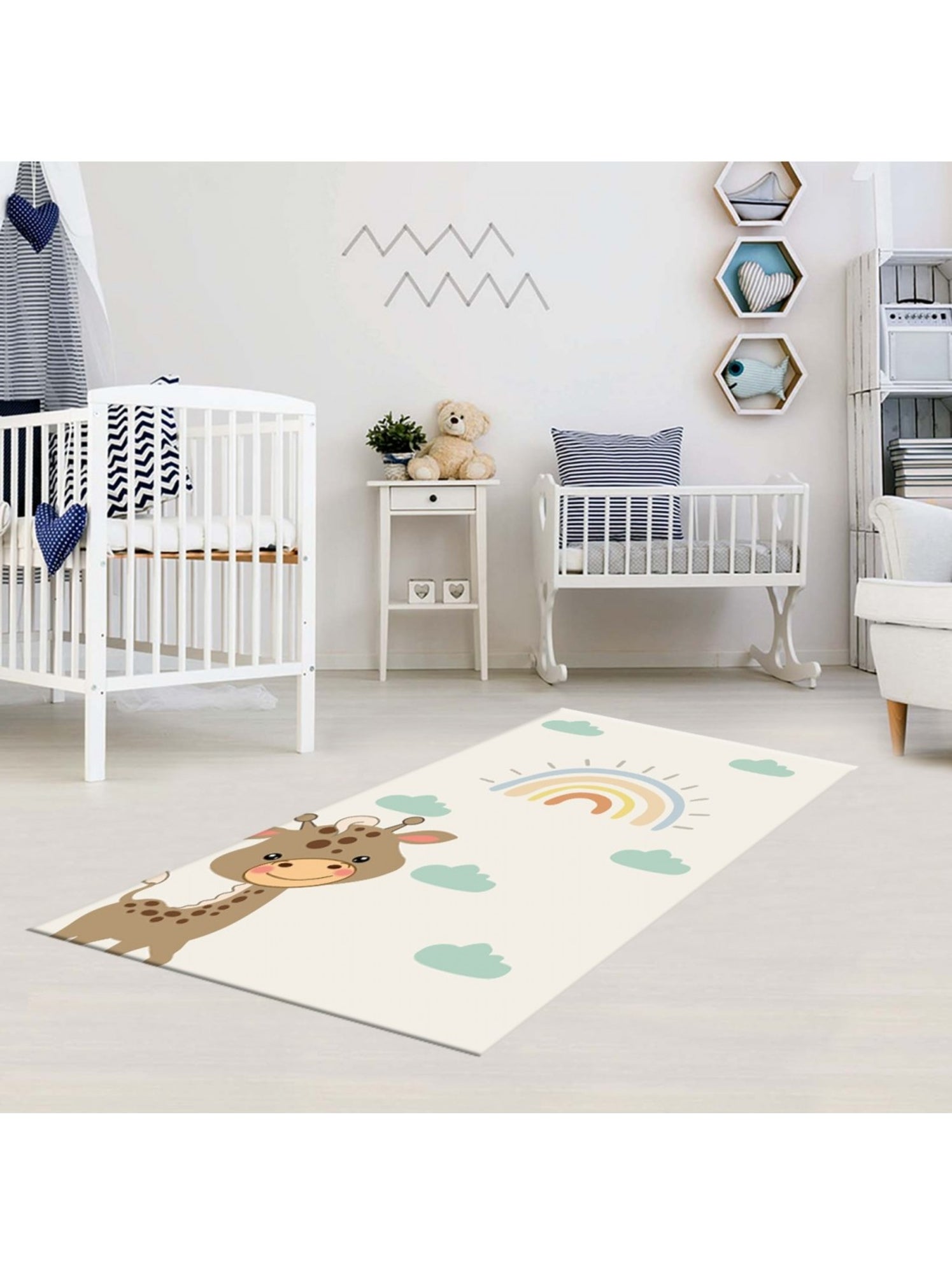 Tapis Enfant GIRAFE - Beige