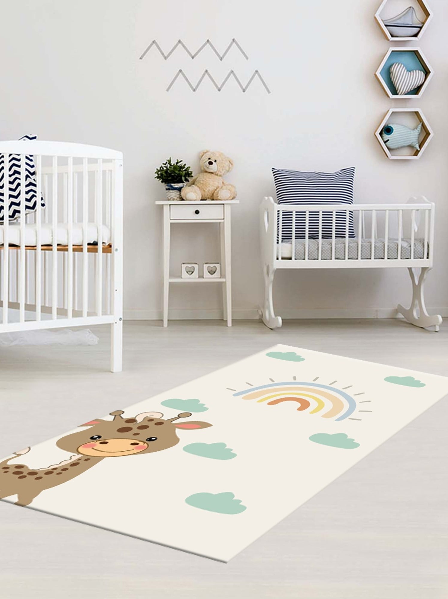 Tapis Enfant GIRAFE - Beige