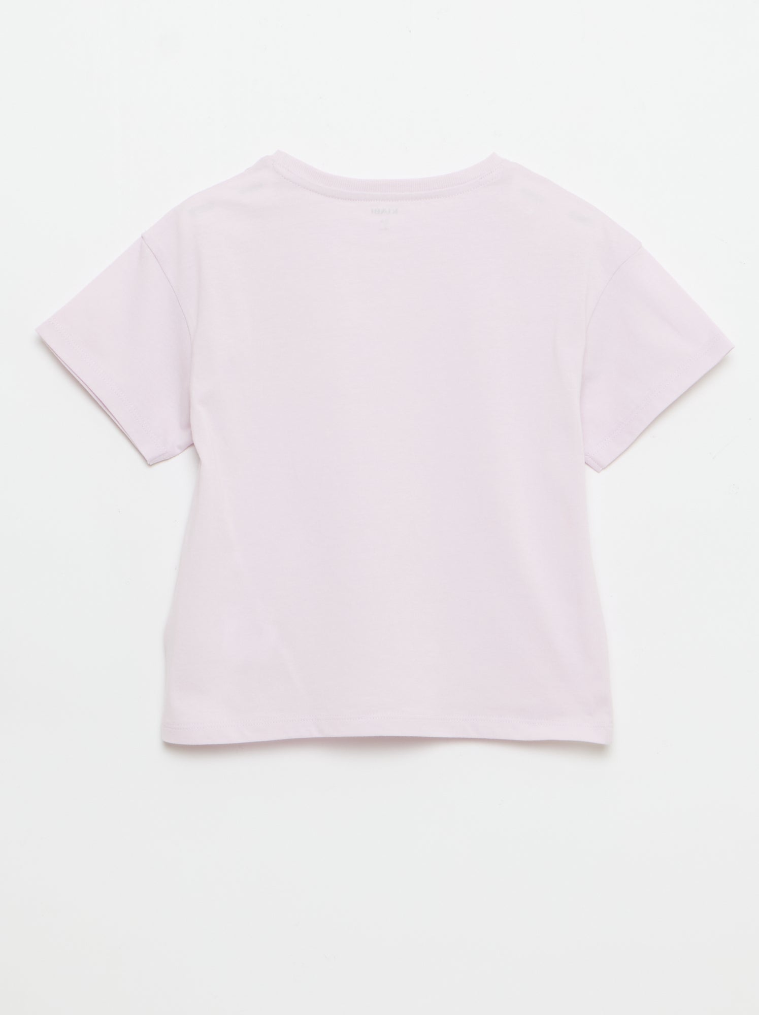 Tee-shirt avec broderie à la poitrine - Violet