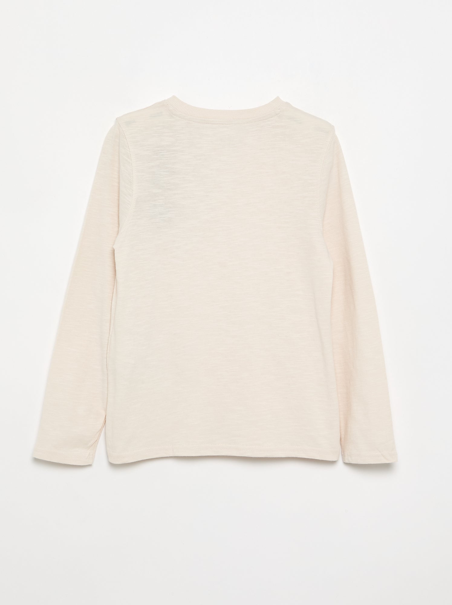 Tee-shirt basique col tunisien - Blanc