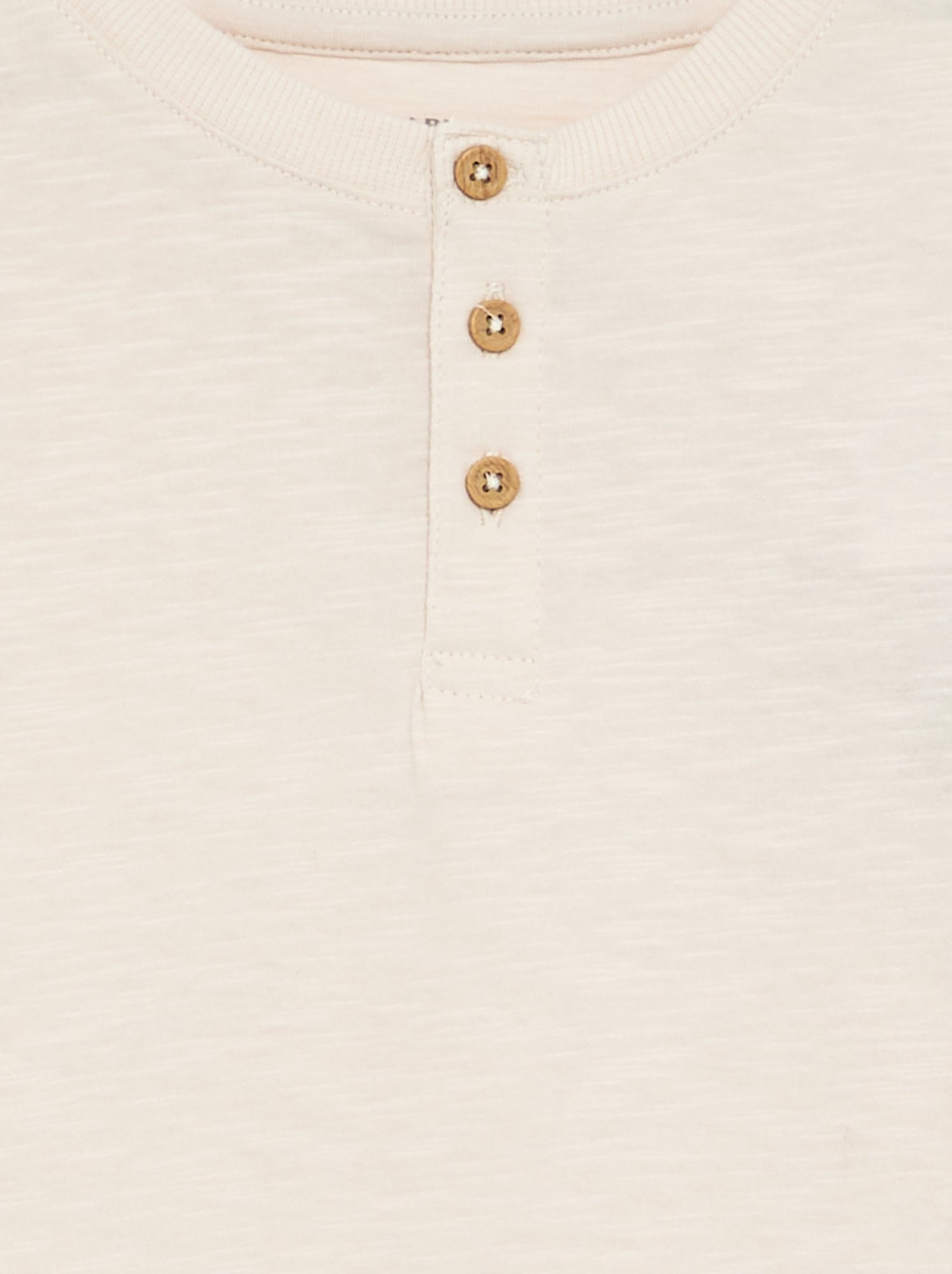 Tee-shirt basique col tunisien - Blanc