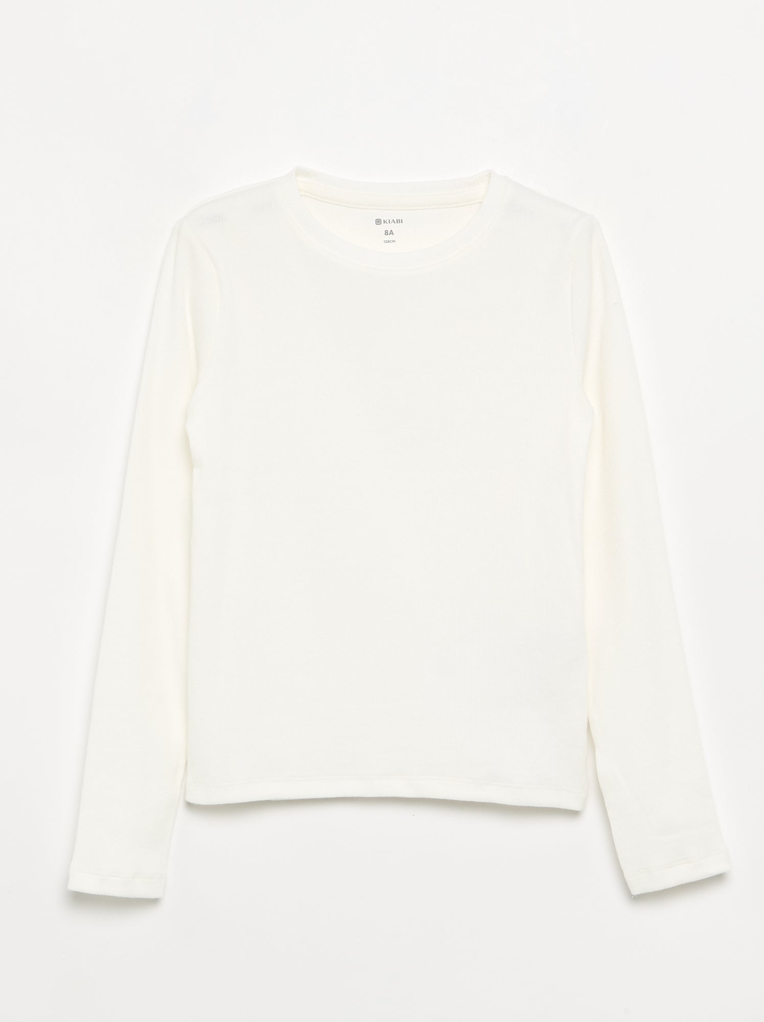 Tee-shirt basique en rib - Blanc