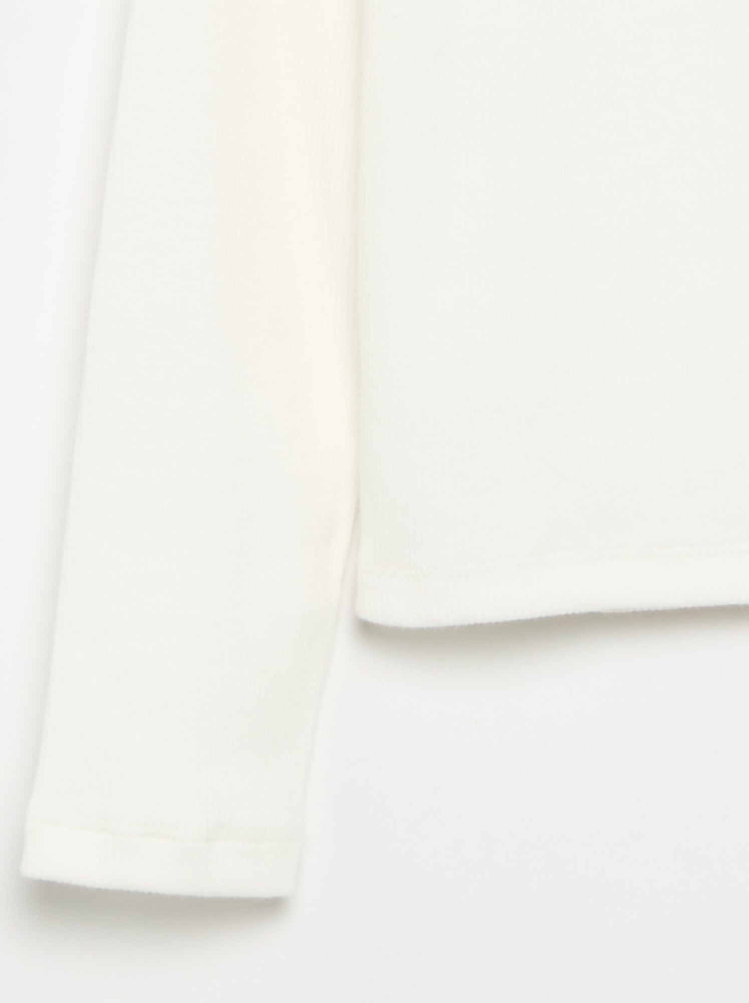 Tee-shirt basique en rib - Blanc