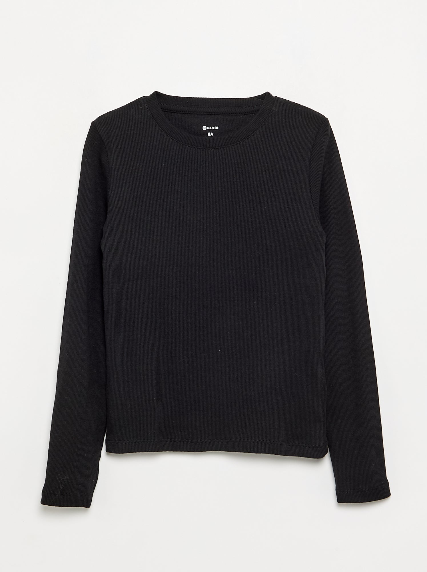 Tee-shirt basique en rib - Noir