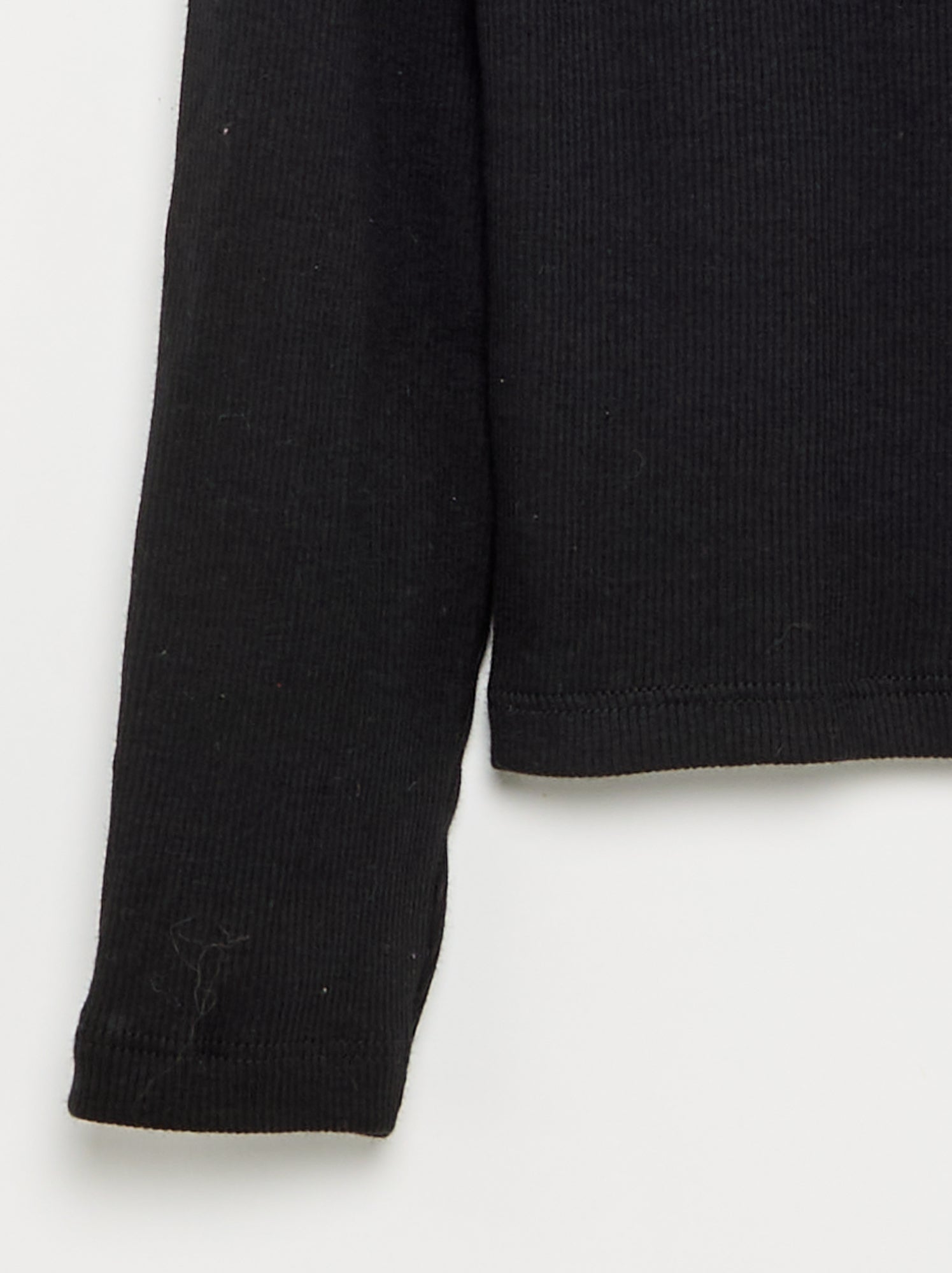 Tee-shirt basique en rib - Noir