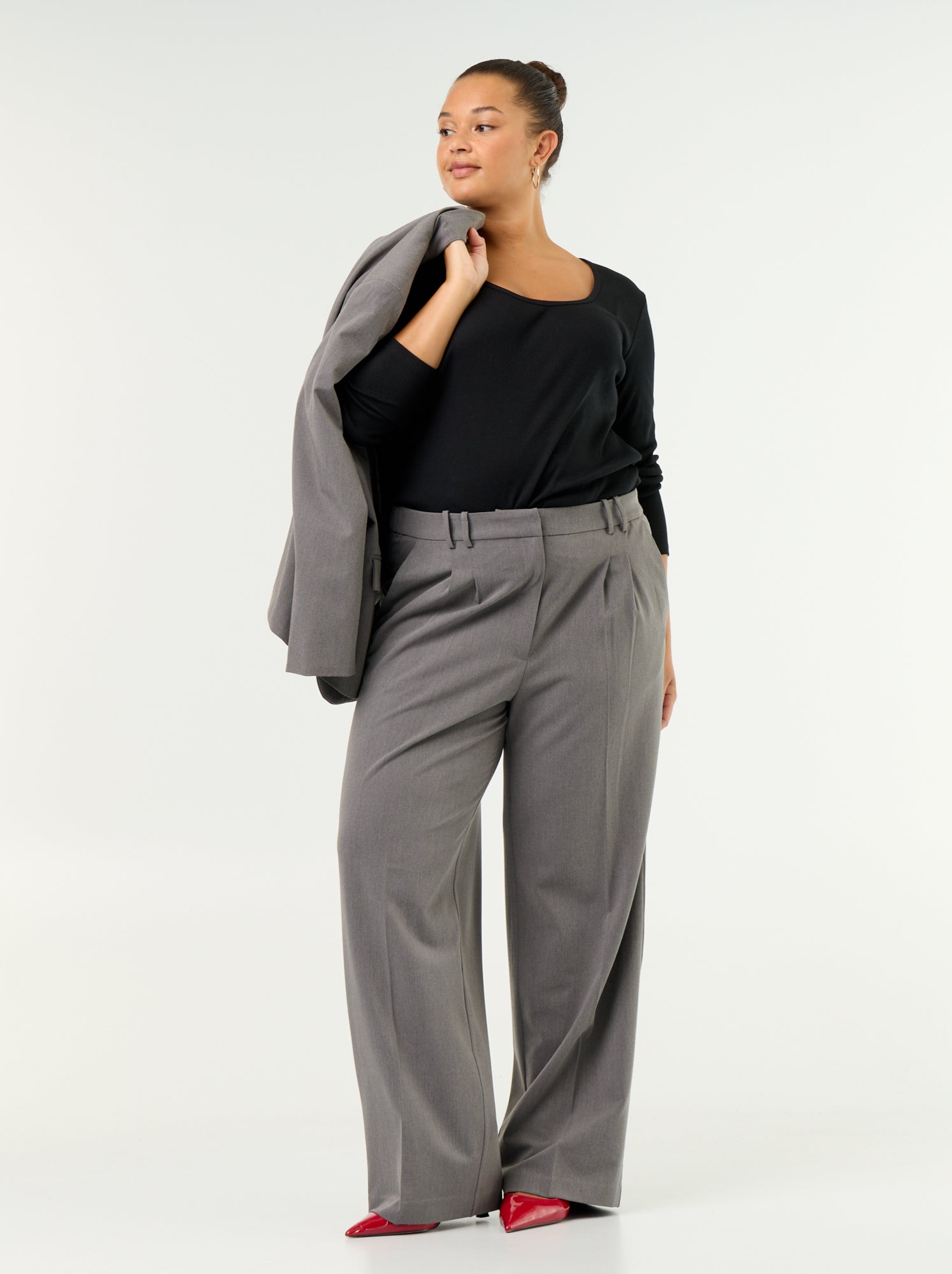 Tee-shirt basique en rib - Noir