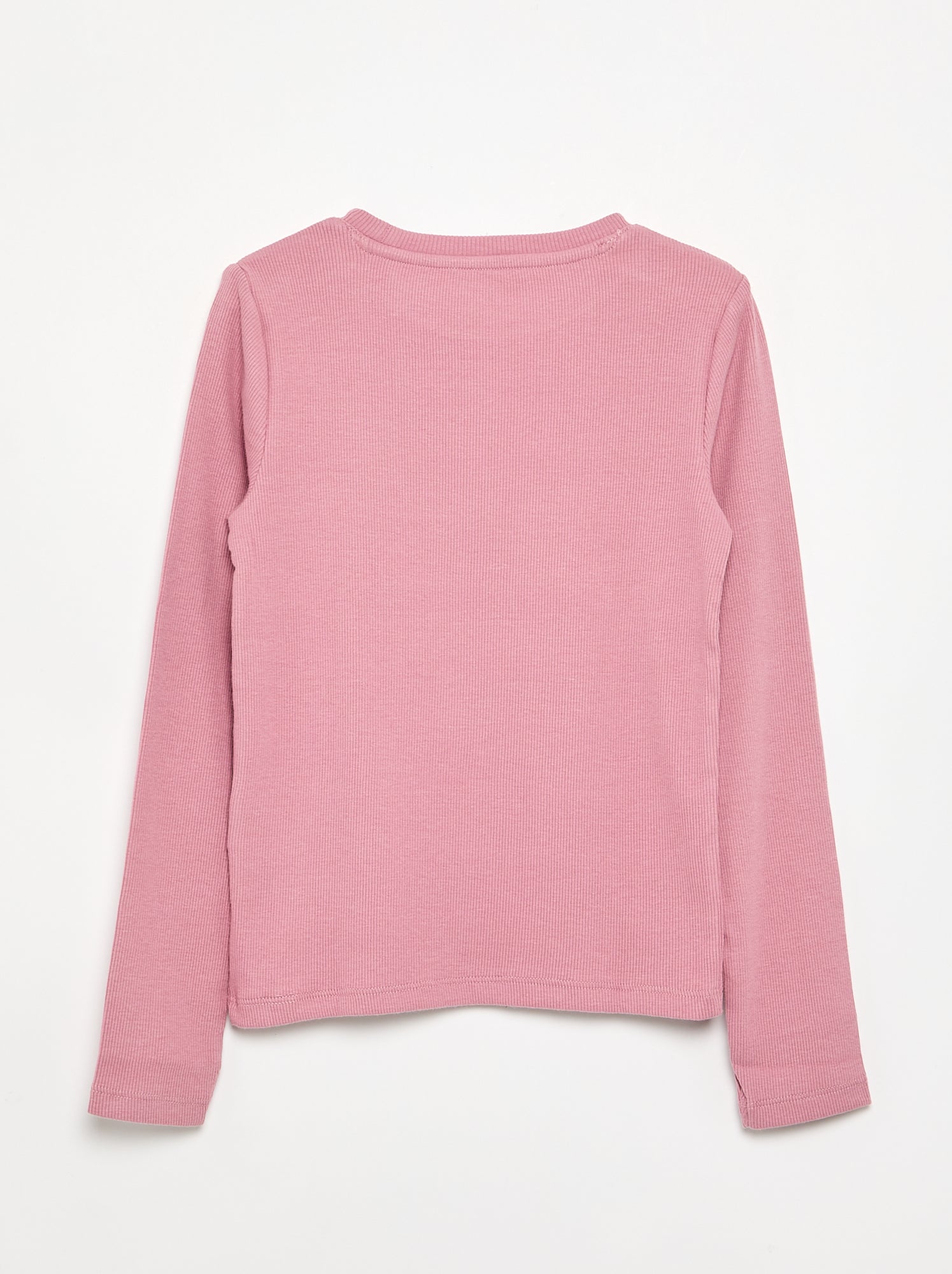 Tee-shirt basique en rib - Rose
