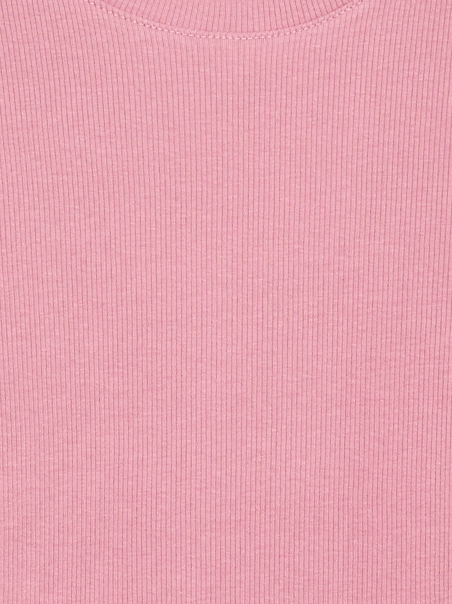 Tee-shirt basique en rib - Rose