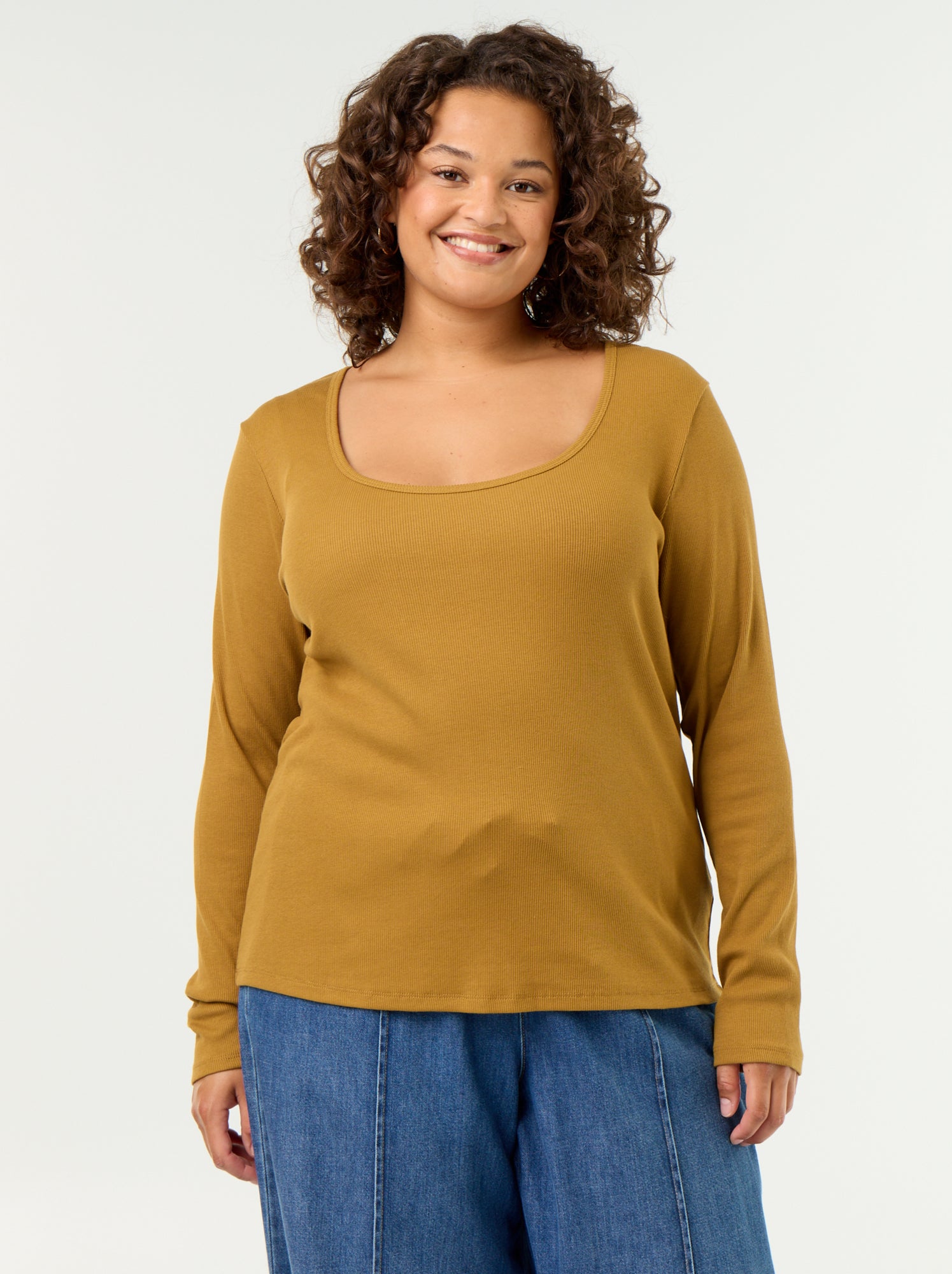 Tee-shirt basique en rib - Rouge (GAA03_4)