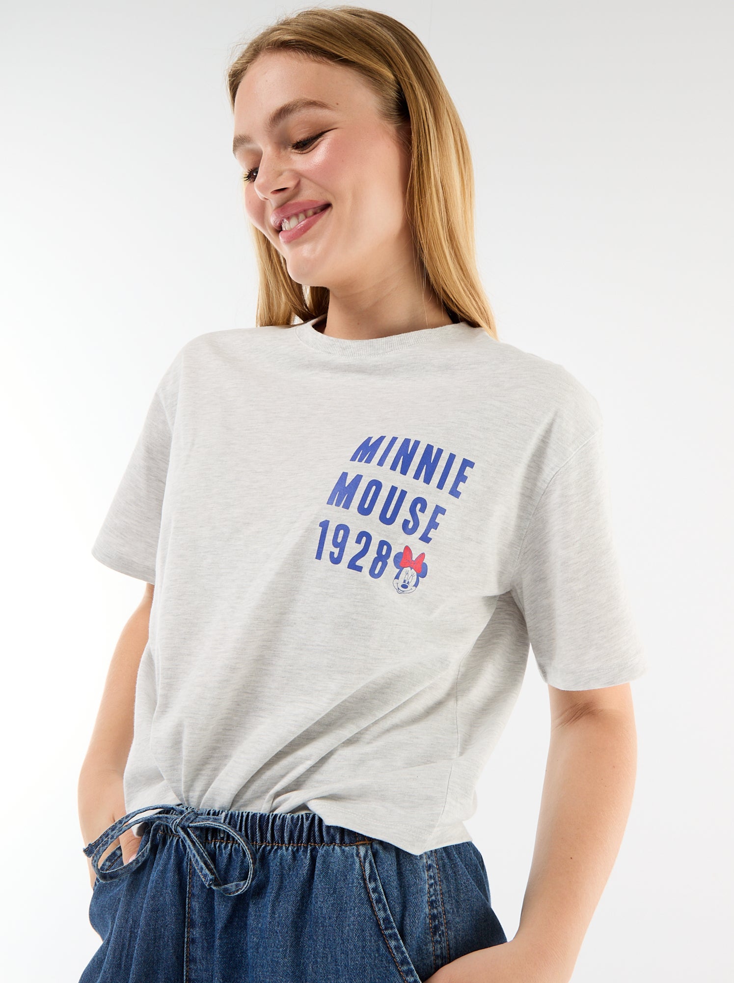 Tee-shirt chiné 'Minnie' - Gris