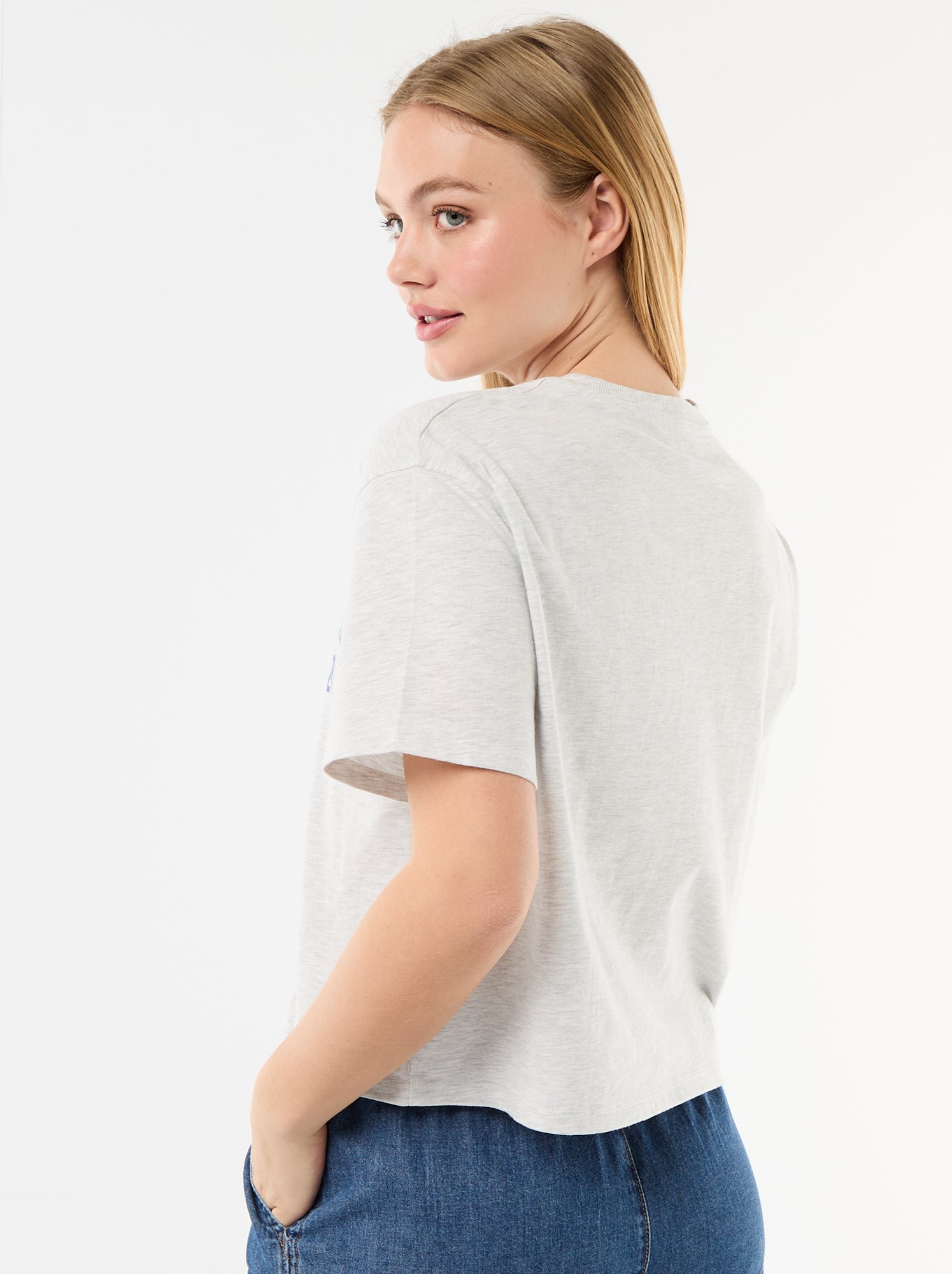 Tee-shirt chiné 'Minnie' - Gris