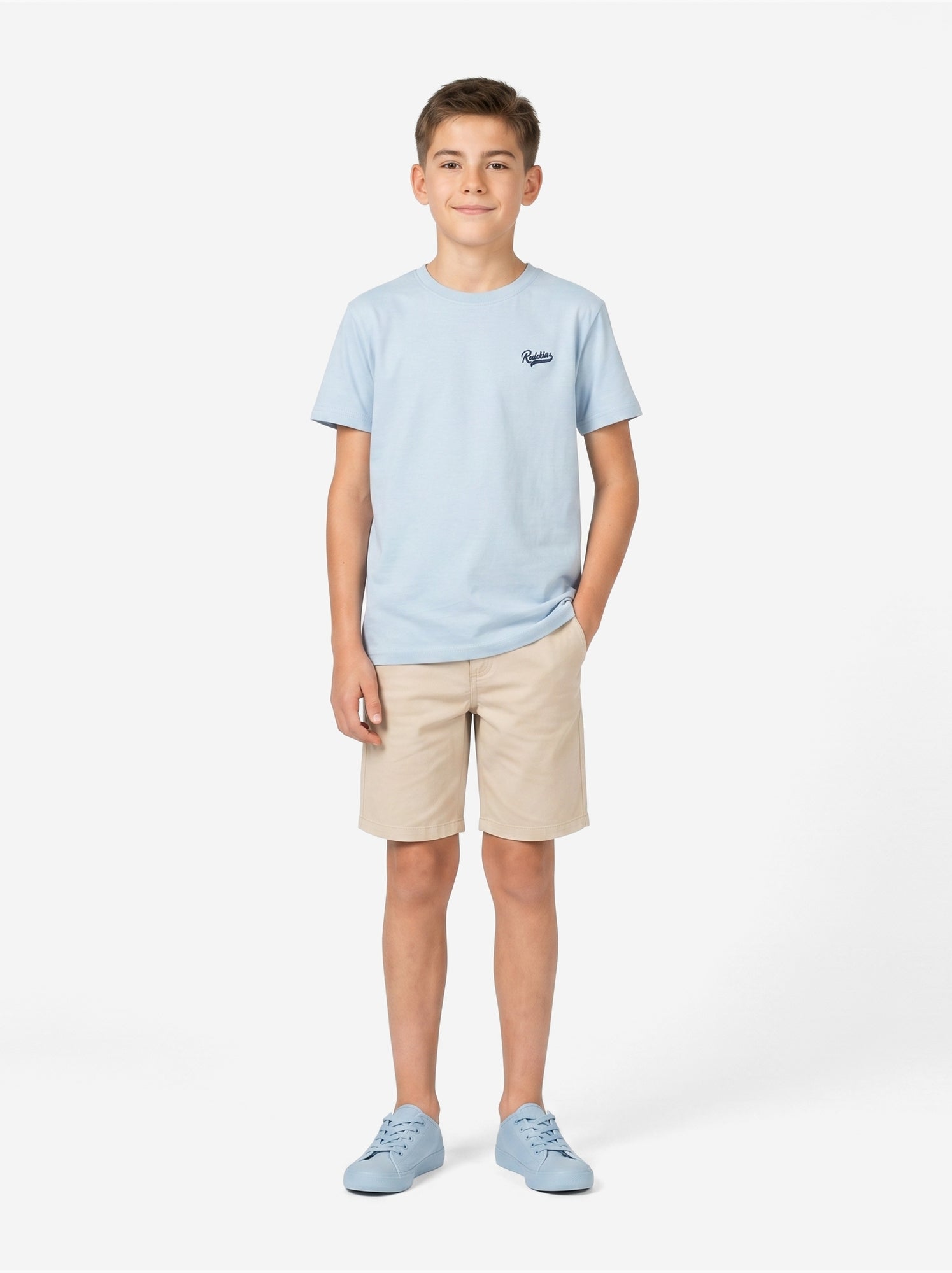 Tee Shirt col rond - Redskins - Bleu clair