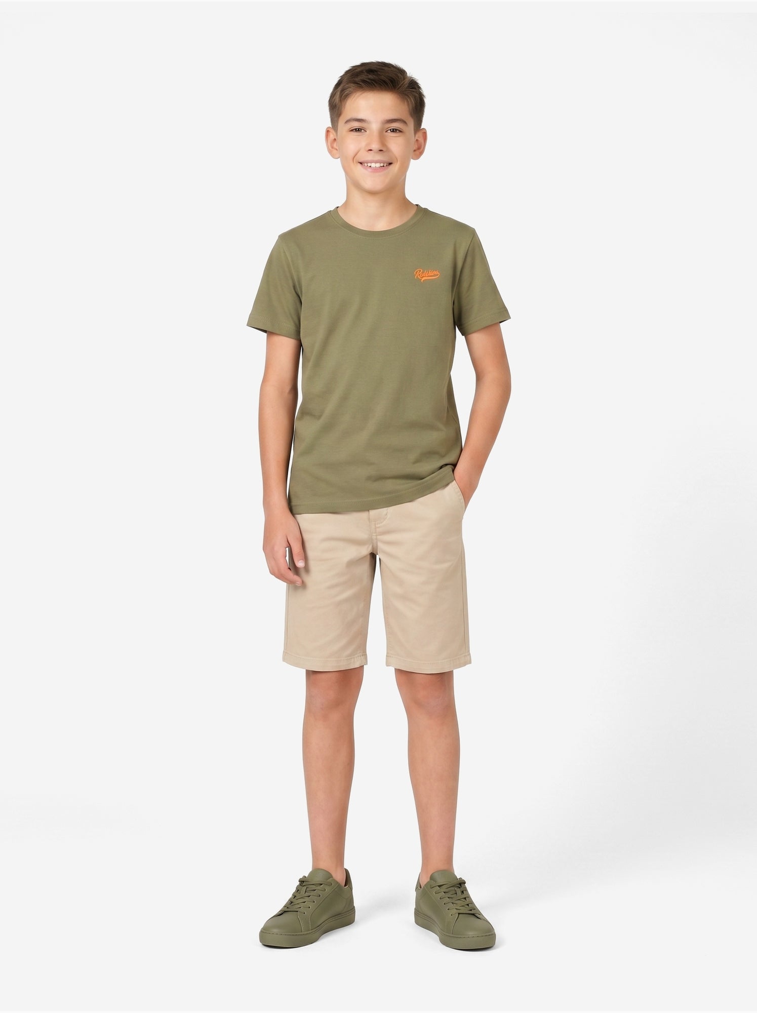 Tee Shirt col rond - Redskins - Kaki