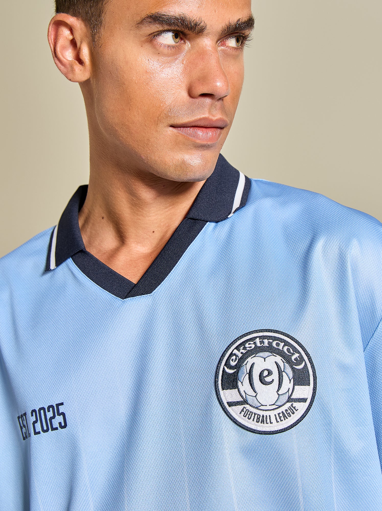 Tee-shirt de foot oversize - (ekstract) - Bleu