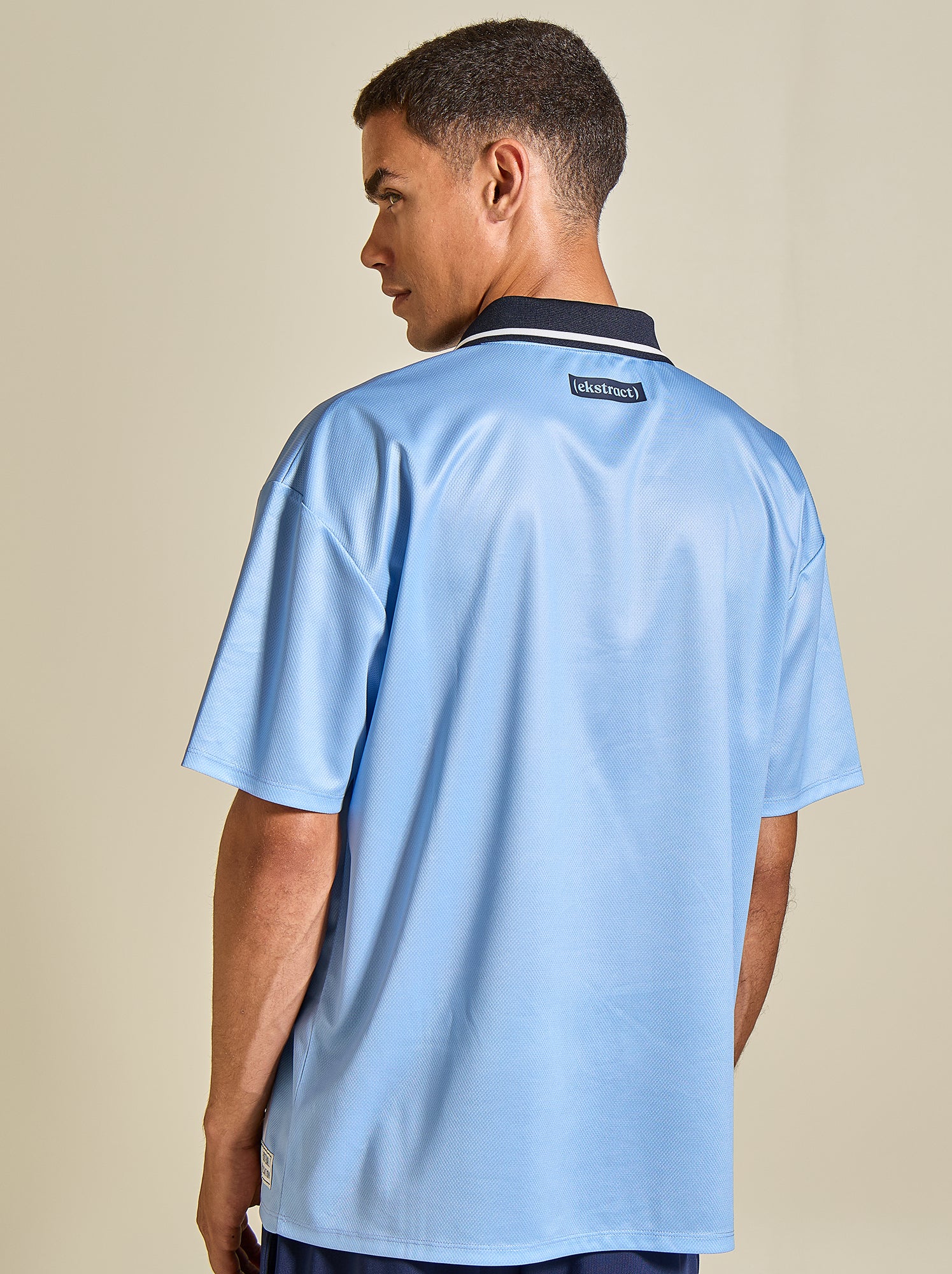 Tee-shirt de foot oversize - (ekstract) - Bleu