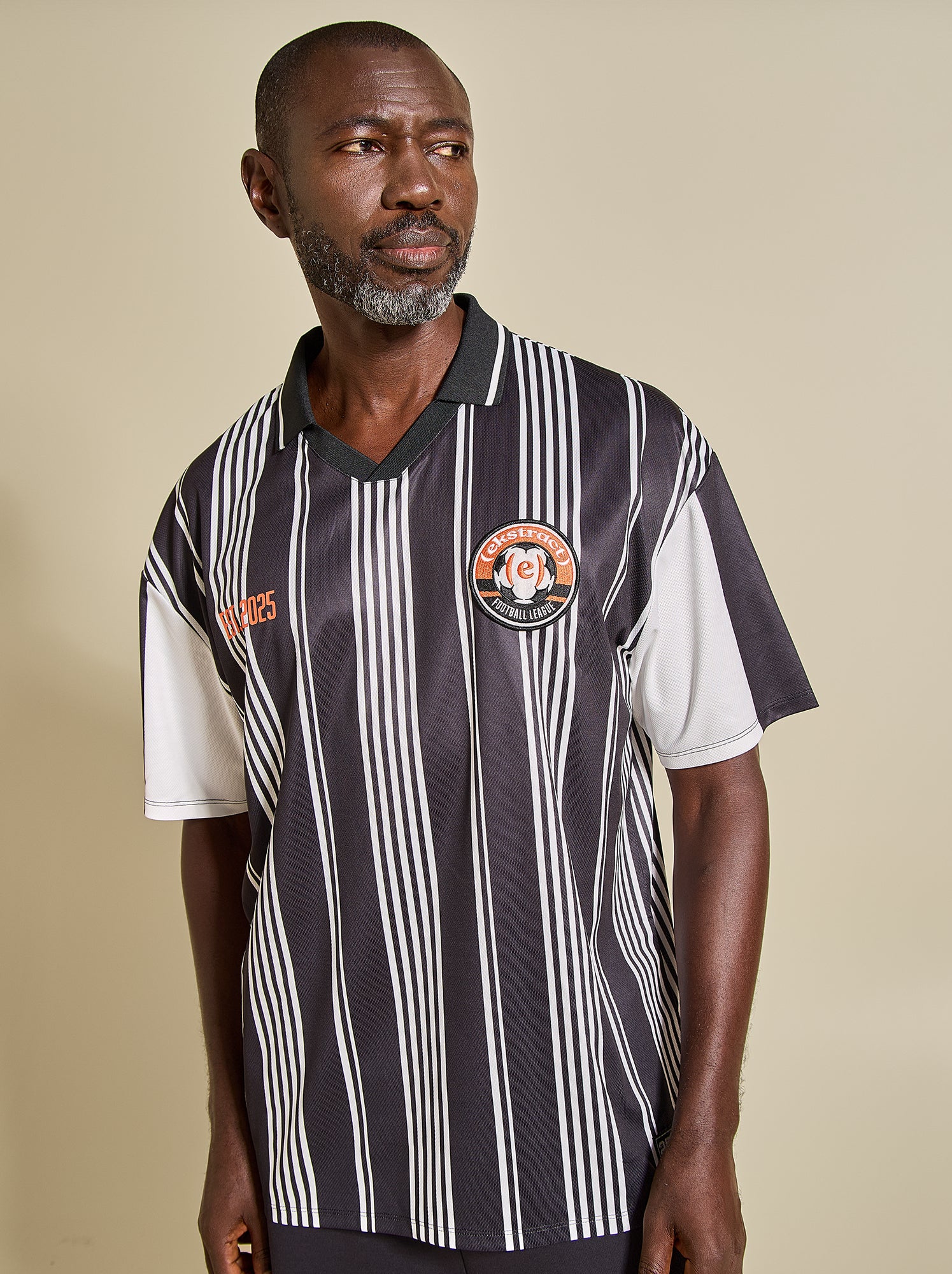 Tee-shirt de foot oversize - (ekstract) - Noir