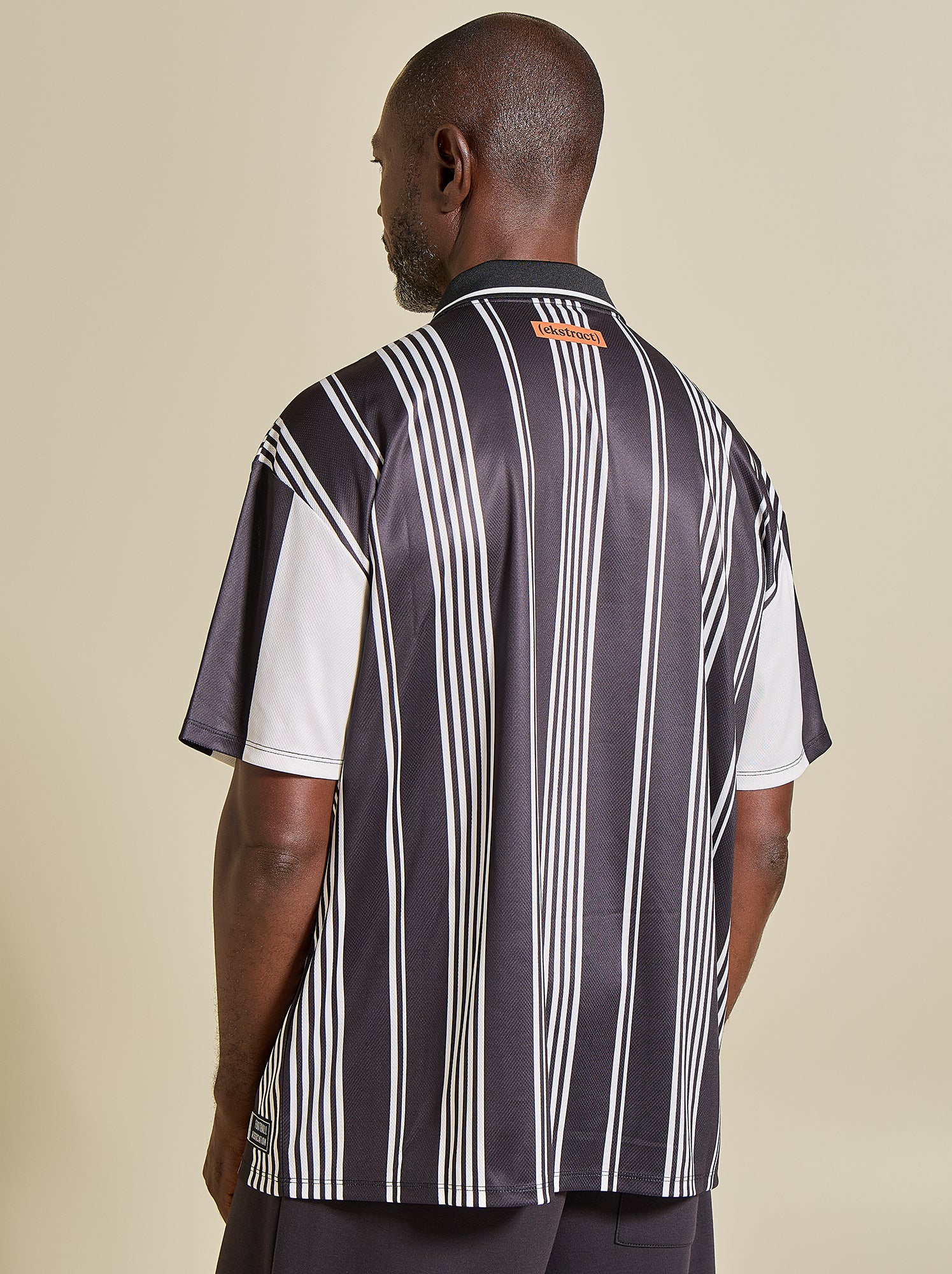 Tee-shirt de foot oversize - (ekstract) - Noir