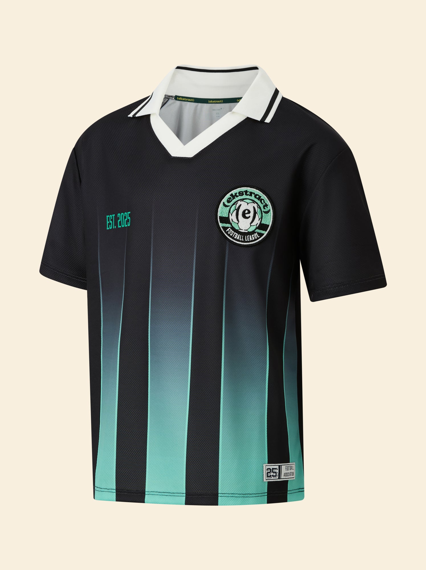 Tee-shirt de foot oversize - (ekstract) - Noir