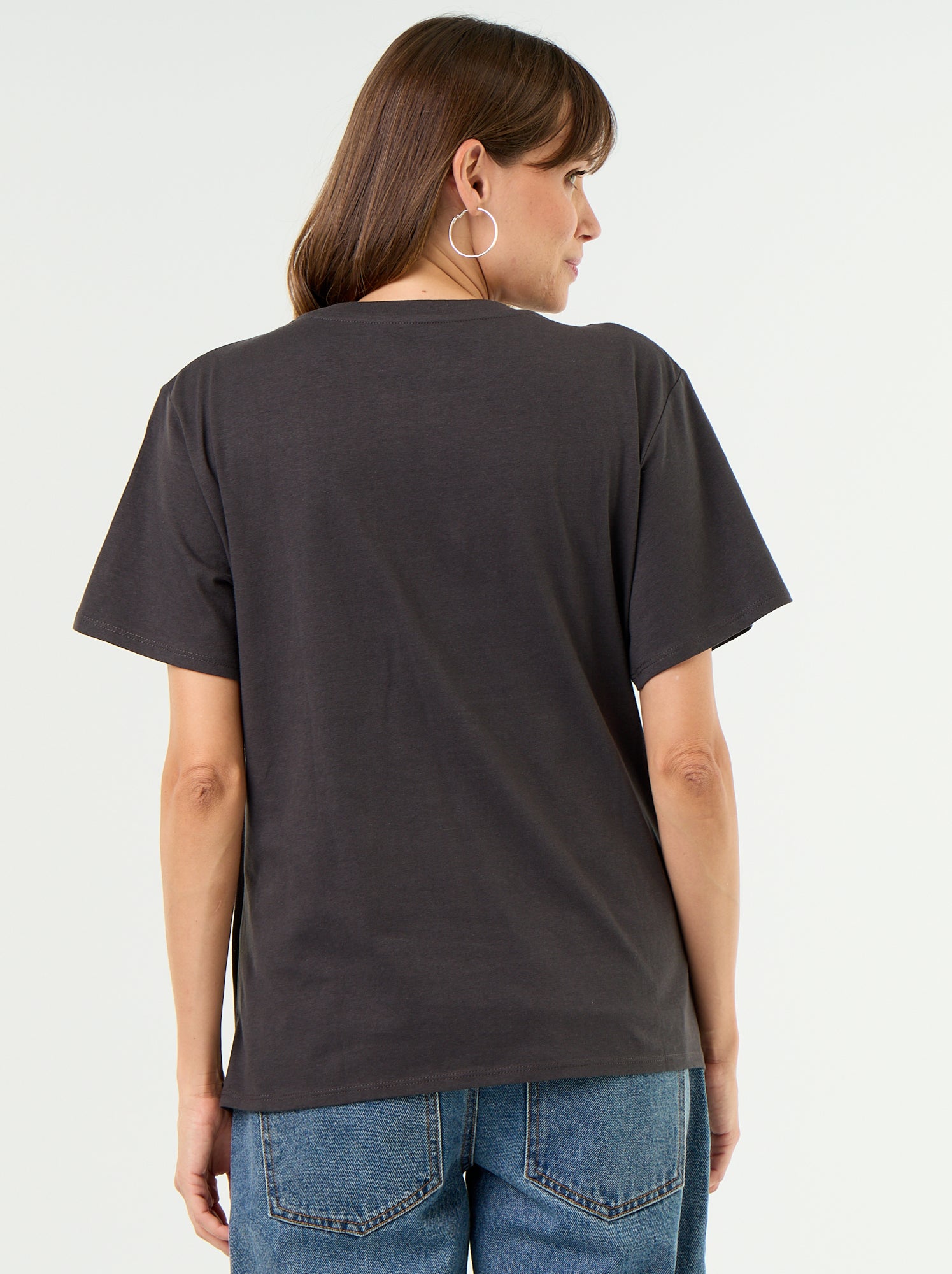 Tee-shirt de maternité imprimé - Gris