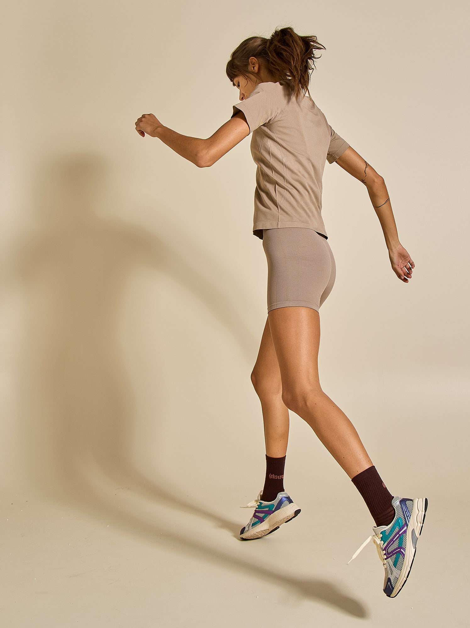 Tee-shirt de sport effet seconde peau - (ekstract) - Beige