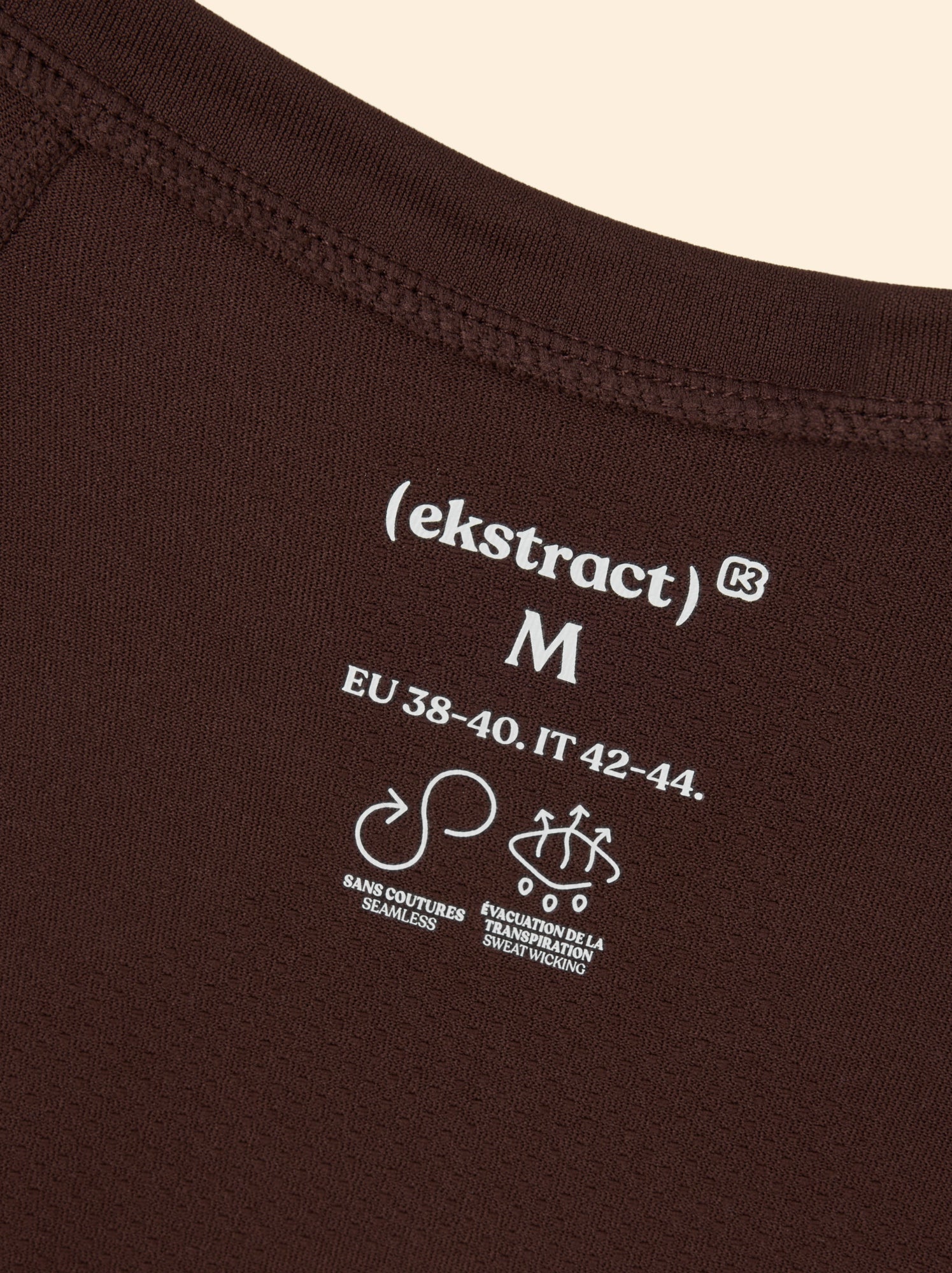 Tee-shirt de sport effet seconde peau - (ekstract) - Marron (GHN29_1)