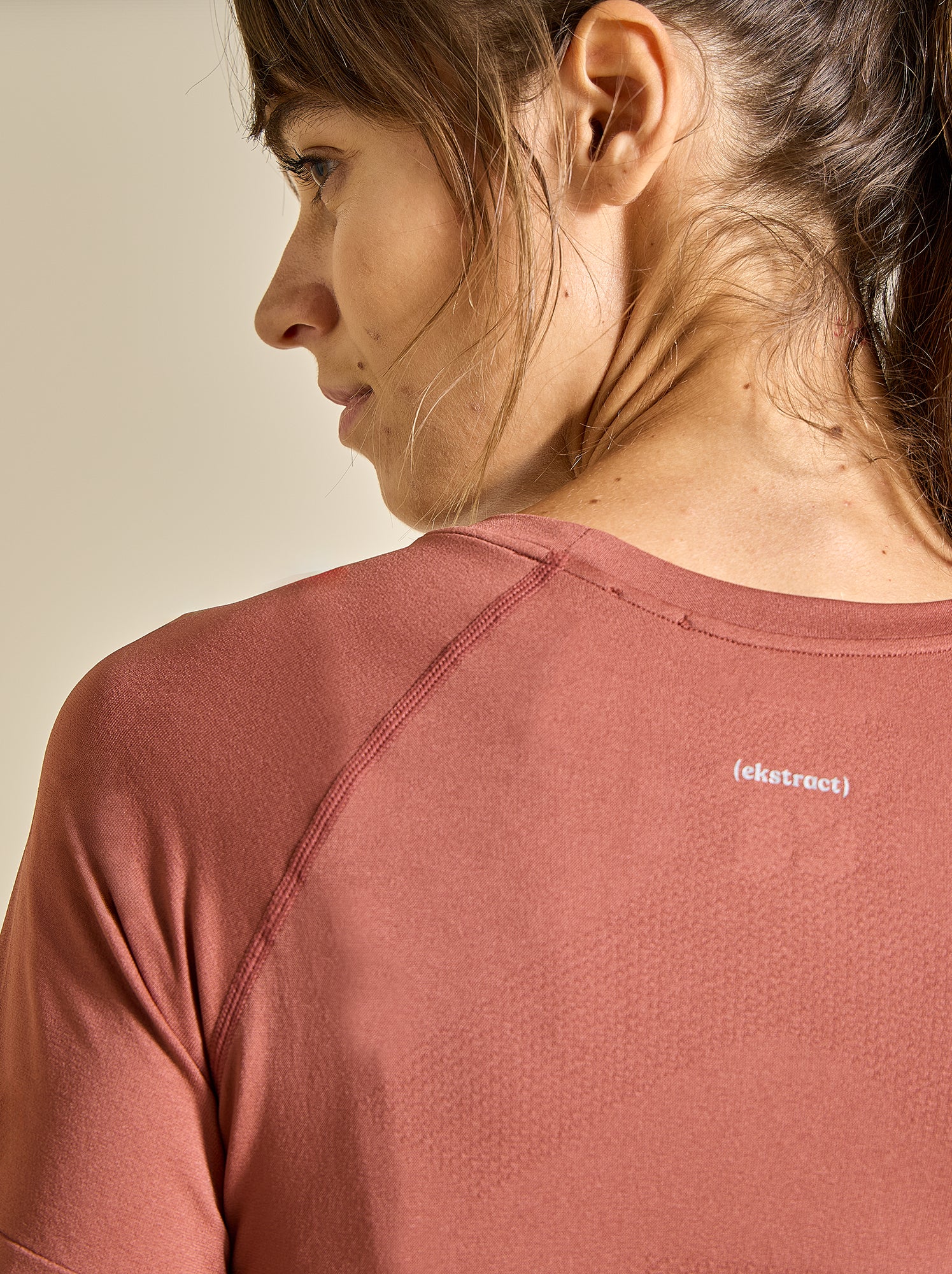 Tee-shirt de sport effet seconde peau - (ekstract) - Marron (GHN29_4)