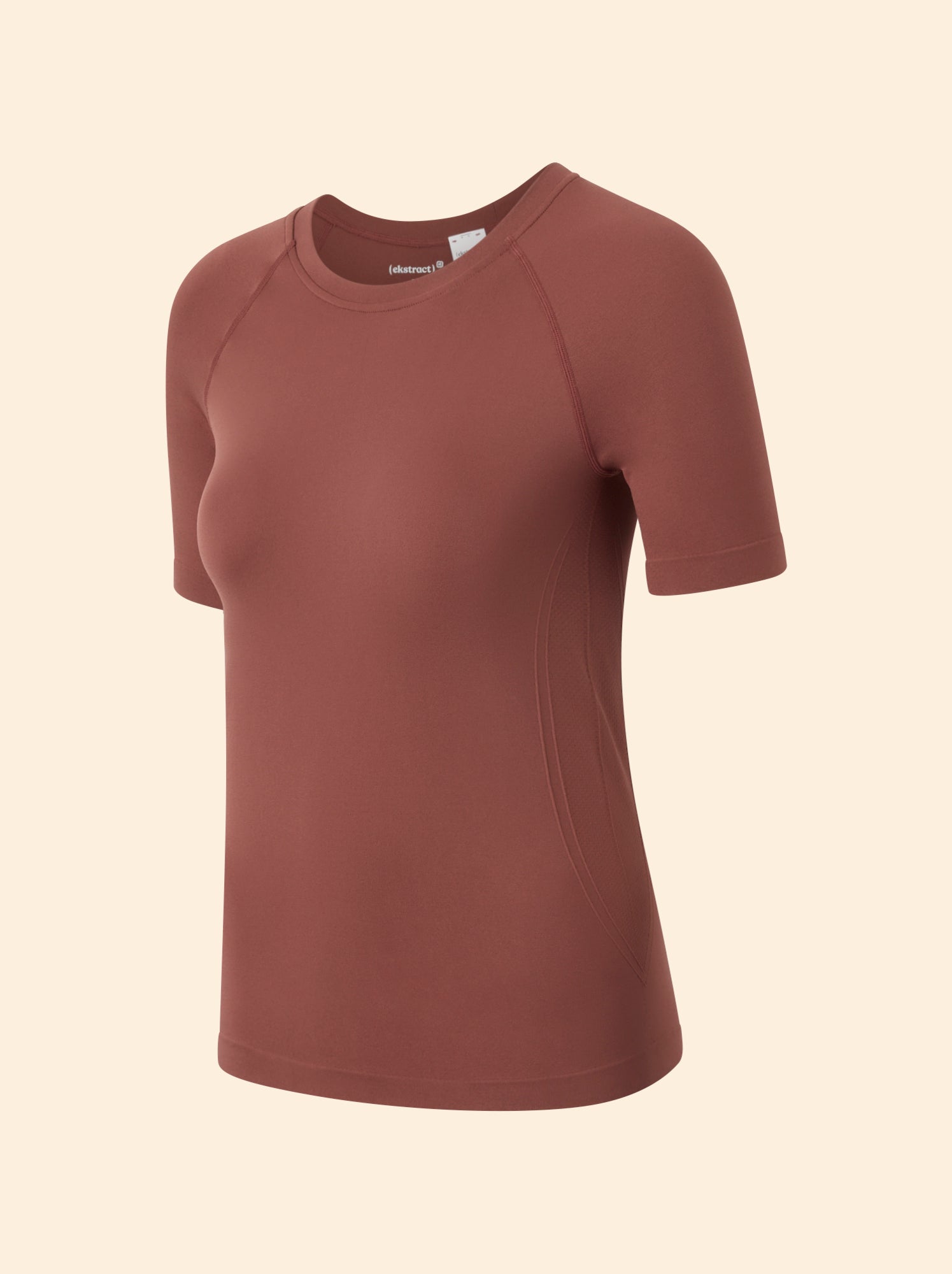 Tee-shirt de sport effet seconde peau - (ekstract) - Marron (GHN29_4)