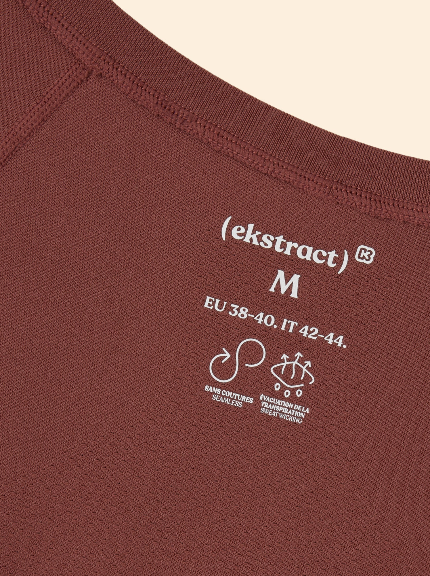 Tee-shirt de sport effet seconde peau - (ekstract) - Marron (GHN29_4)