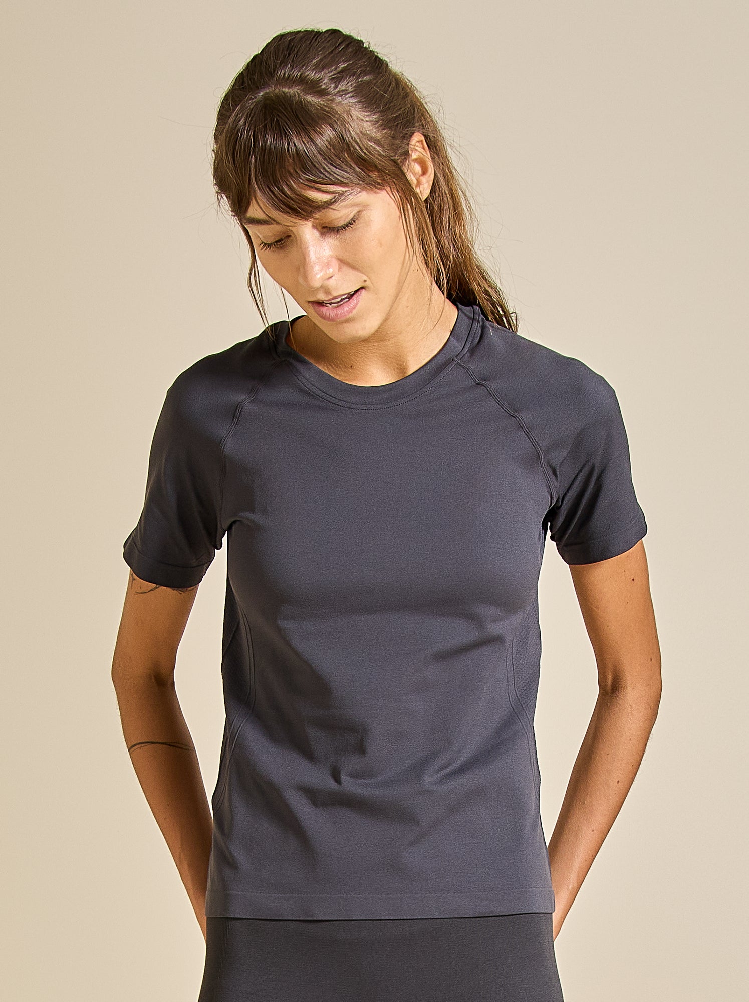 Tee-shirt de sport effet seconde peau - (ekstract) - Noir