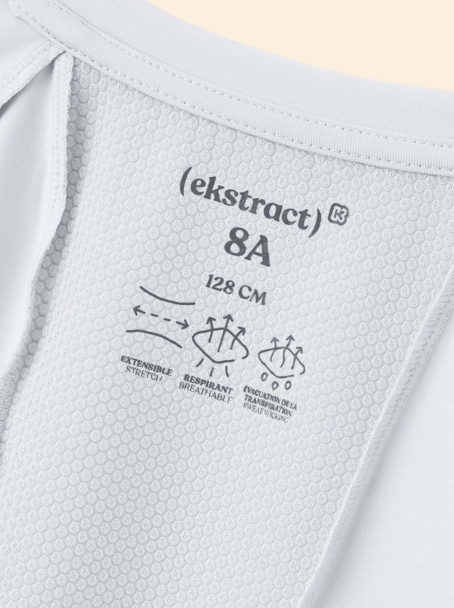 Tee-shirt de sport fluide manches courtes (Ekstract) - Blanc