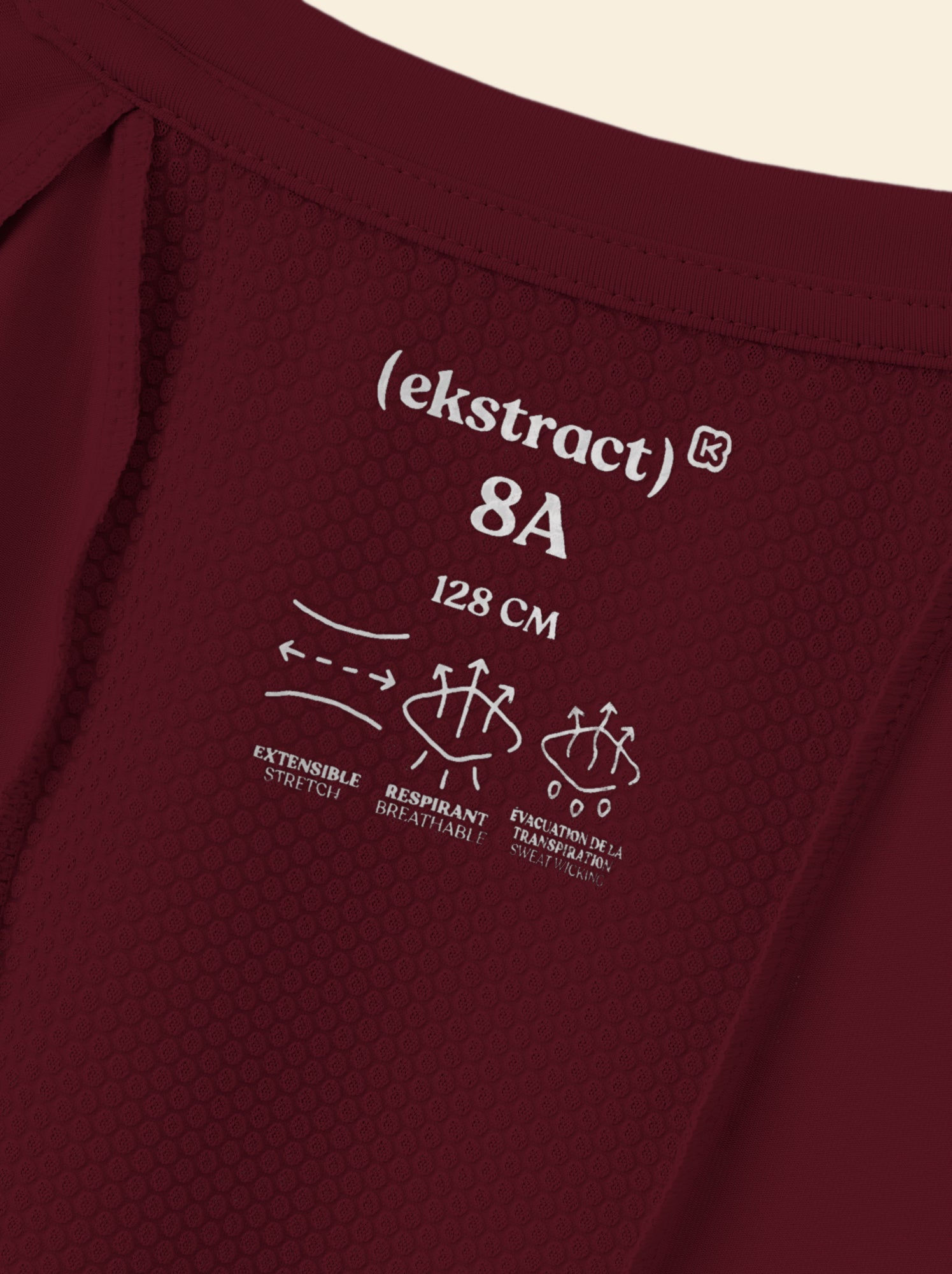 Tee-shirt de sport fluide manches courtes (Ekstract) - Rouge