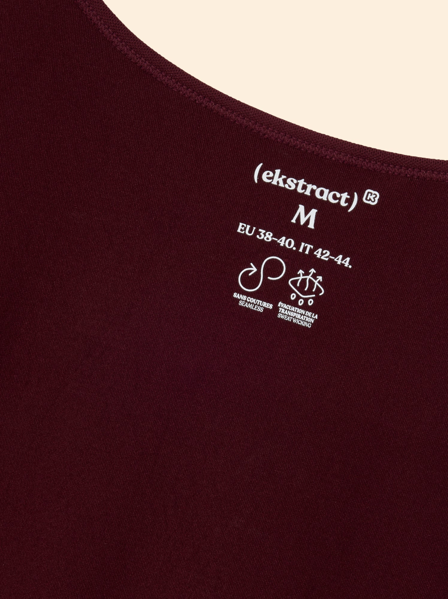 Tee-shirt de sport manches longues - (ekstract) - Bordeaux