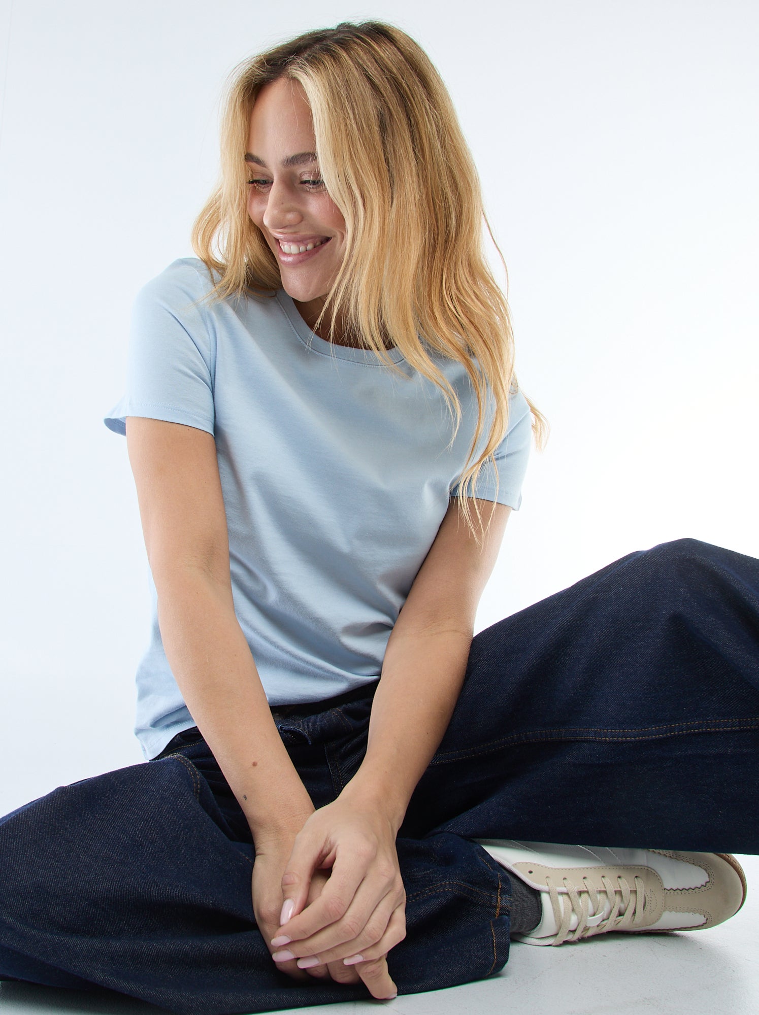 Tee-shirt en jersey manches courtes - Bleu
