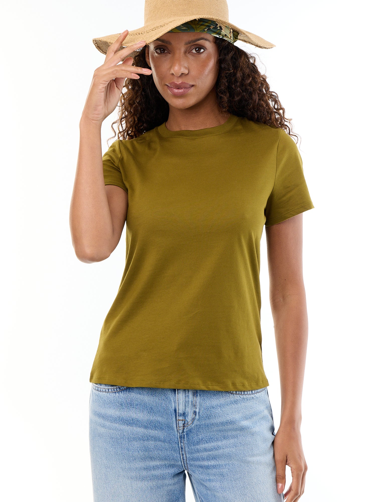 Tee-shirt en jersey manches courtes - Vert