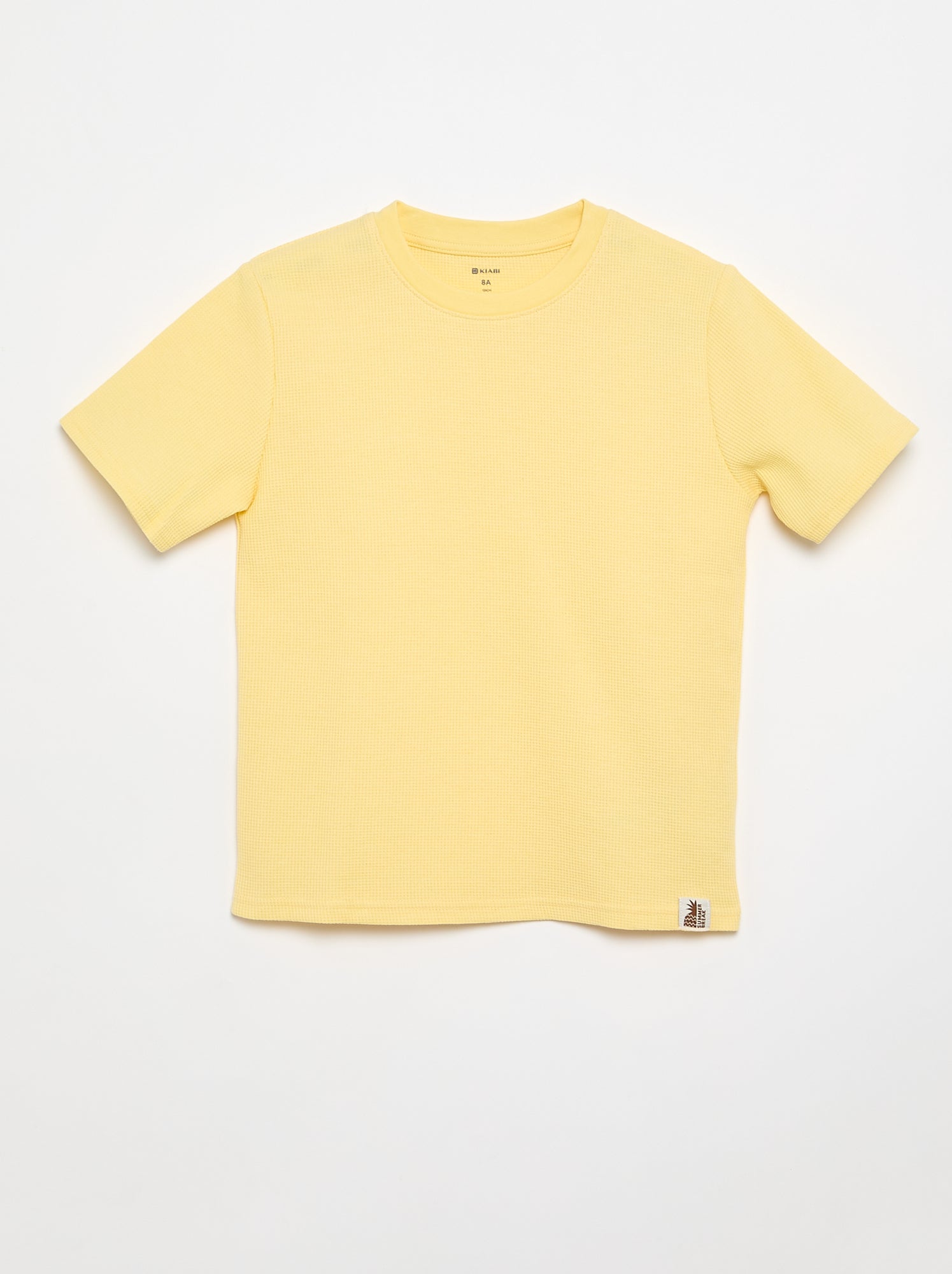 Tee-shirt en maille gaufrée - Blanc (FZB09_1)