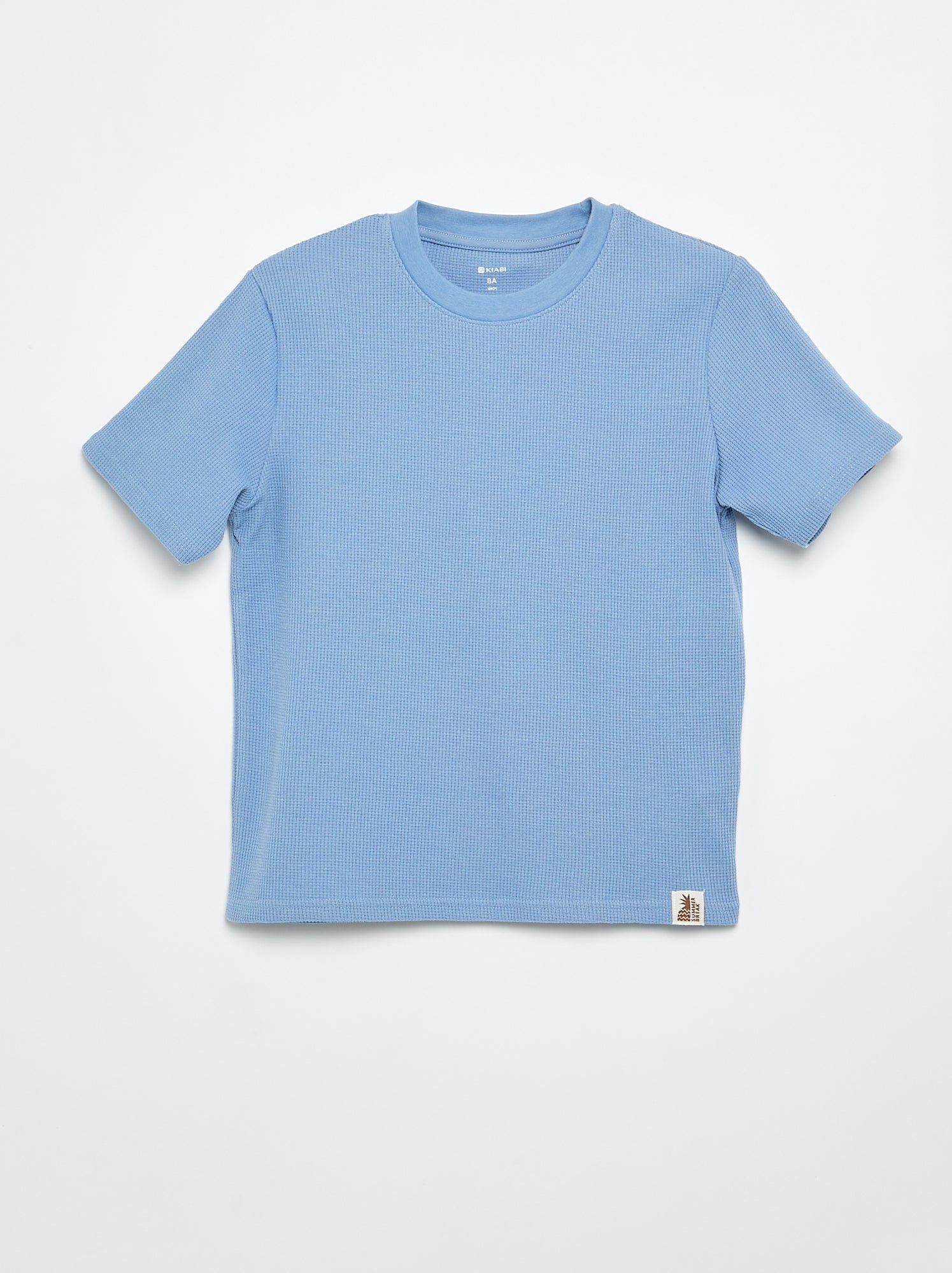 Tee-shirt en maille gaufrée - Blanc (FZB09_2)