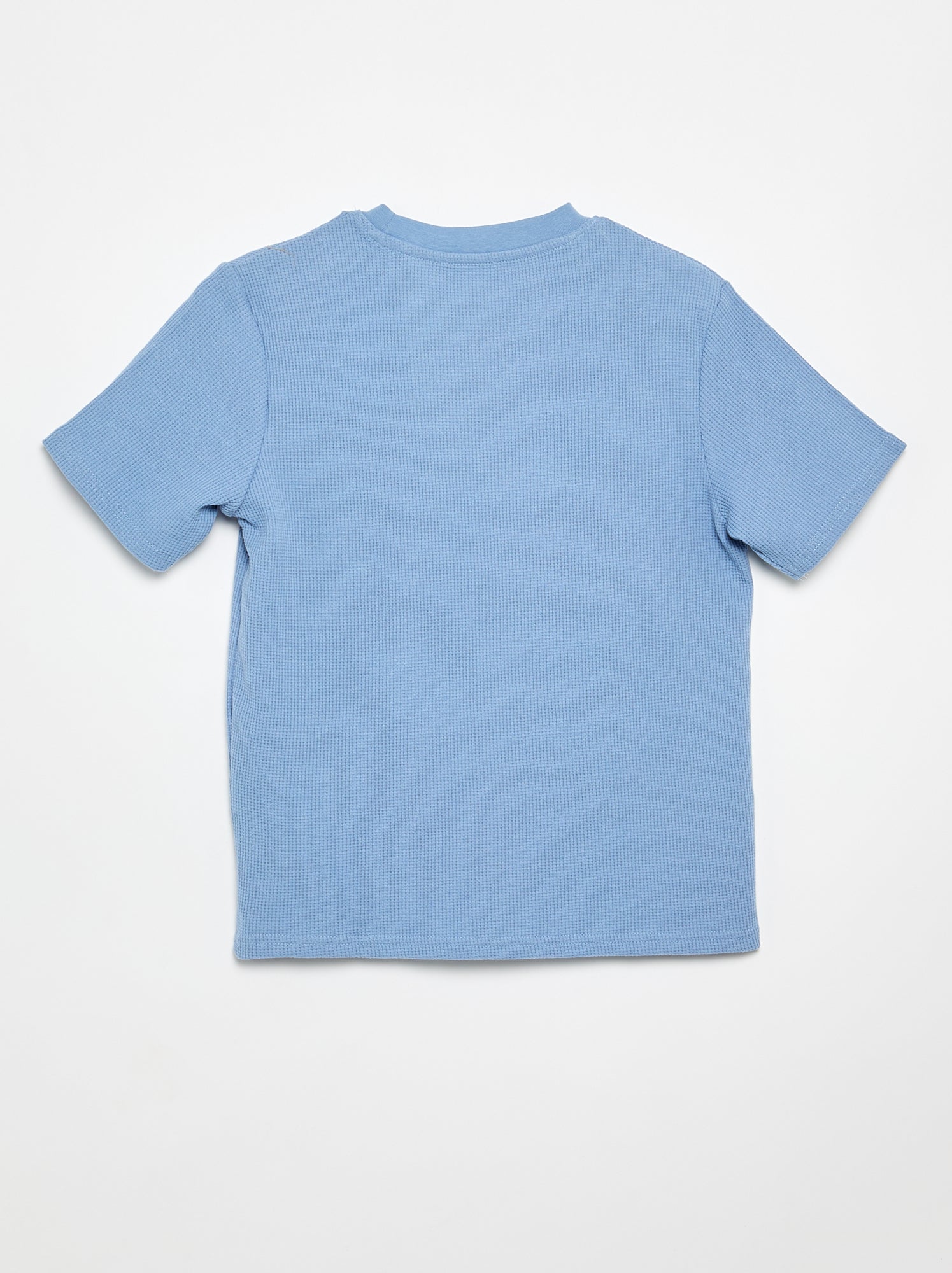Tee-shirt en maille gaufrée - Blanc (FZB09_2)