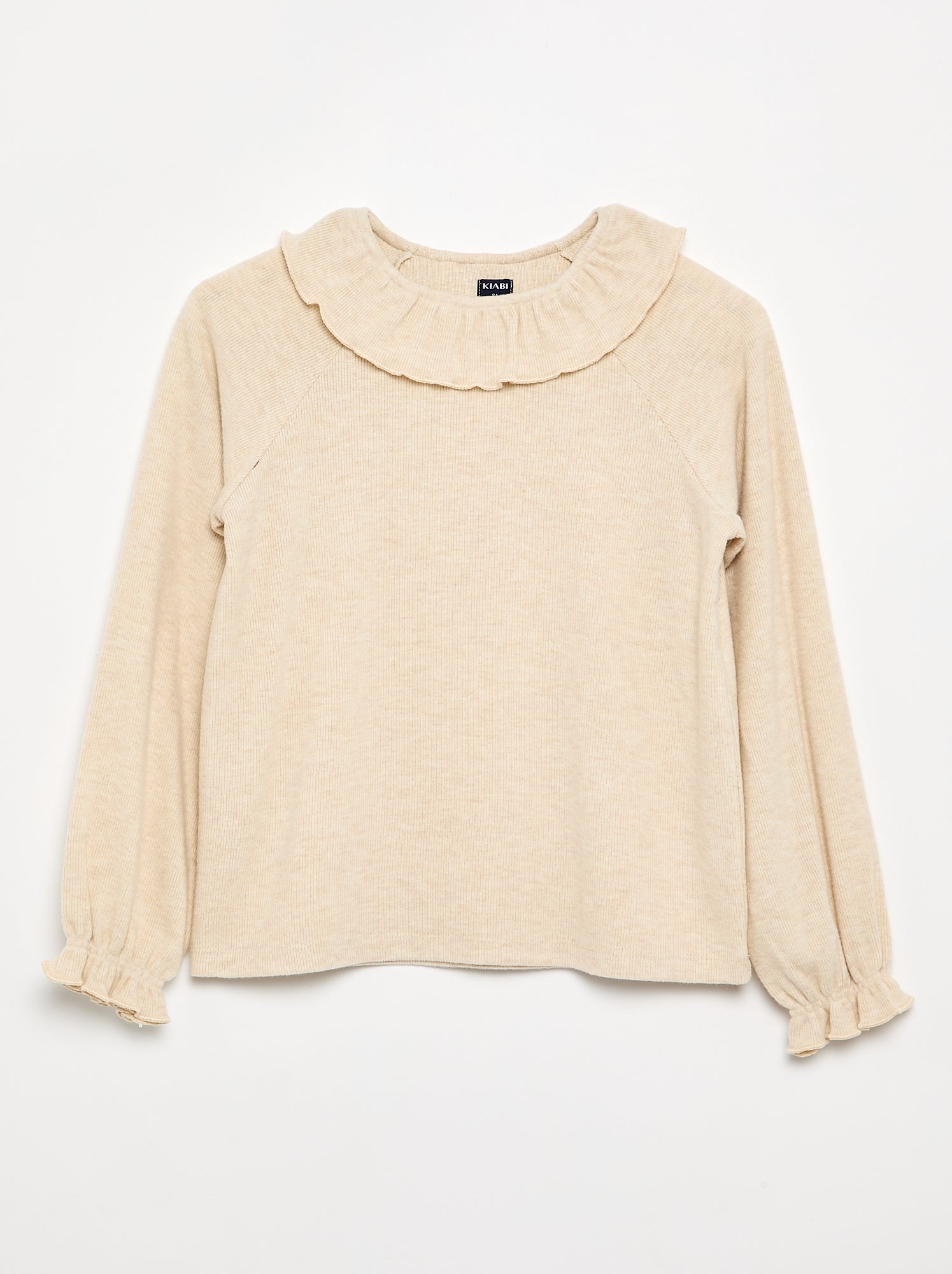 Tee-shirt maille doudou - collection facile à enfiler - Beige