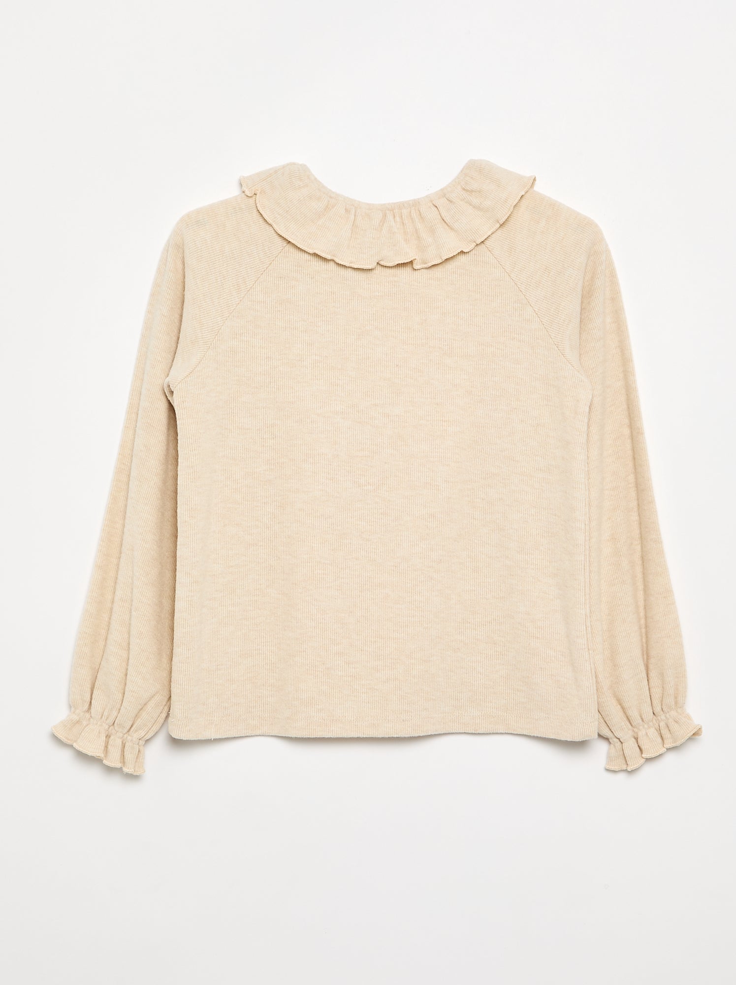 Tee-shirt maille doudou - collection facile à enfiler - Beige