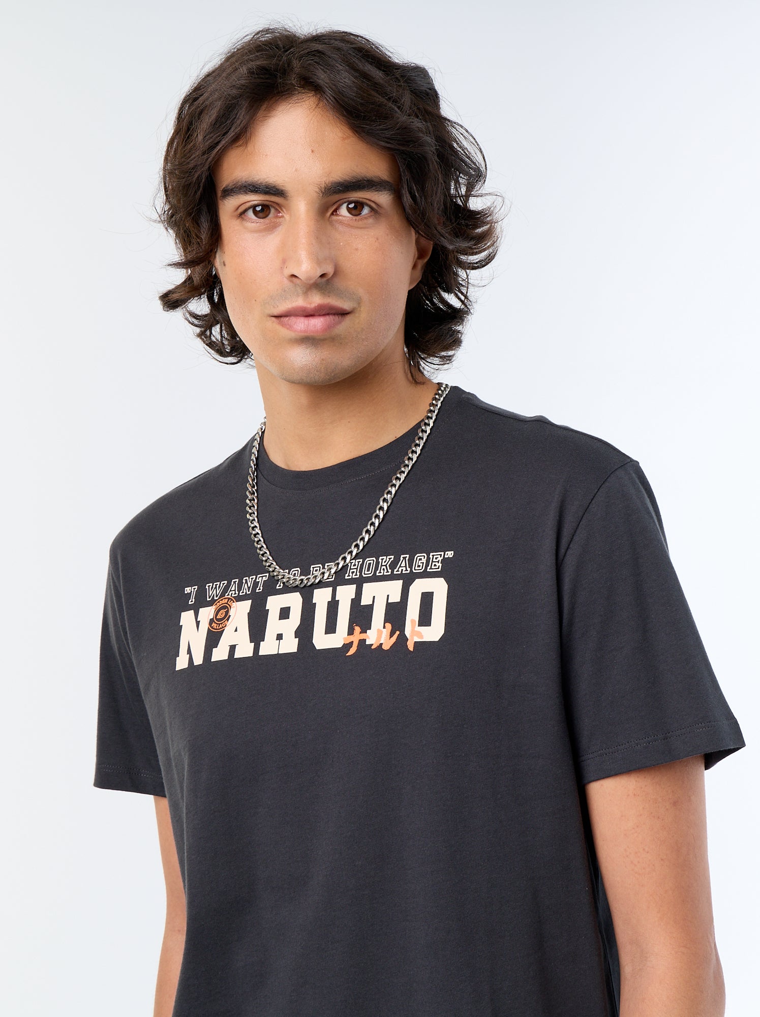 Tee-shirt 'Naruto' manches courtes - Noir