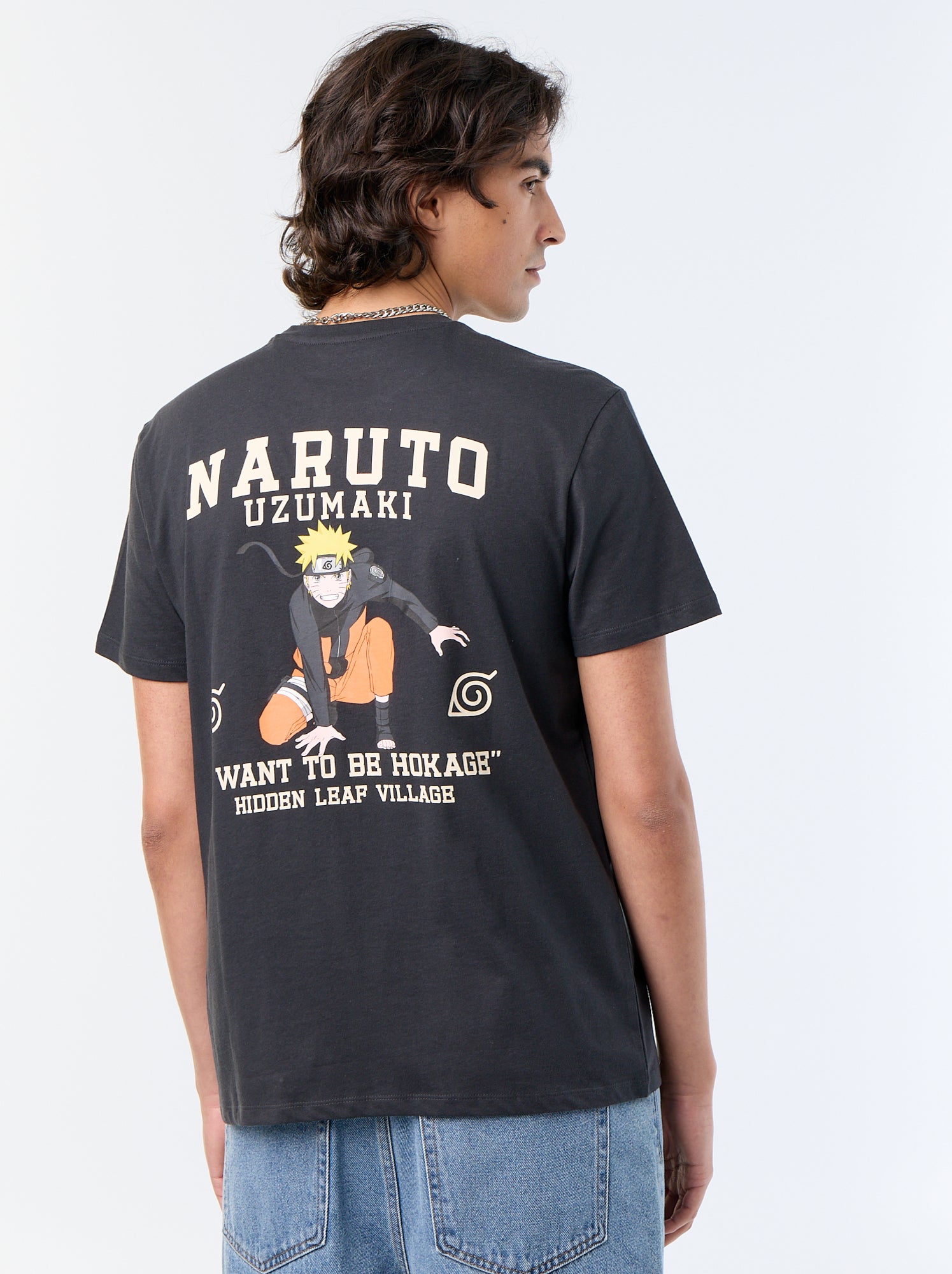 Tee-shirt 'Naruto' manches courtes - Noir