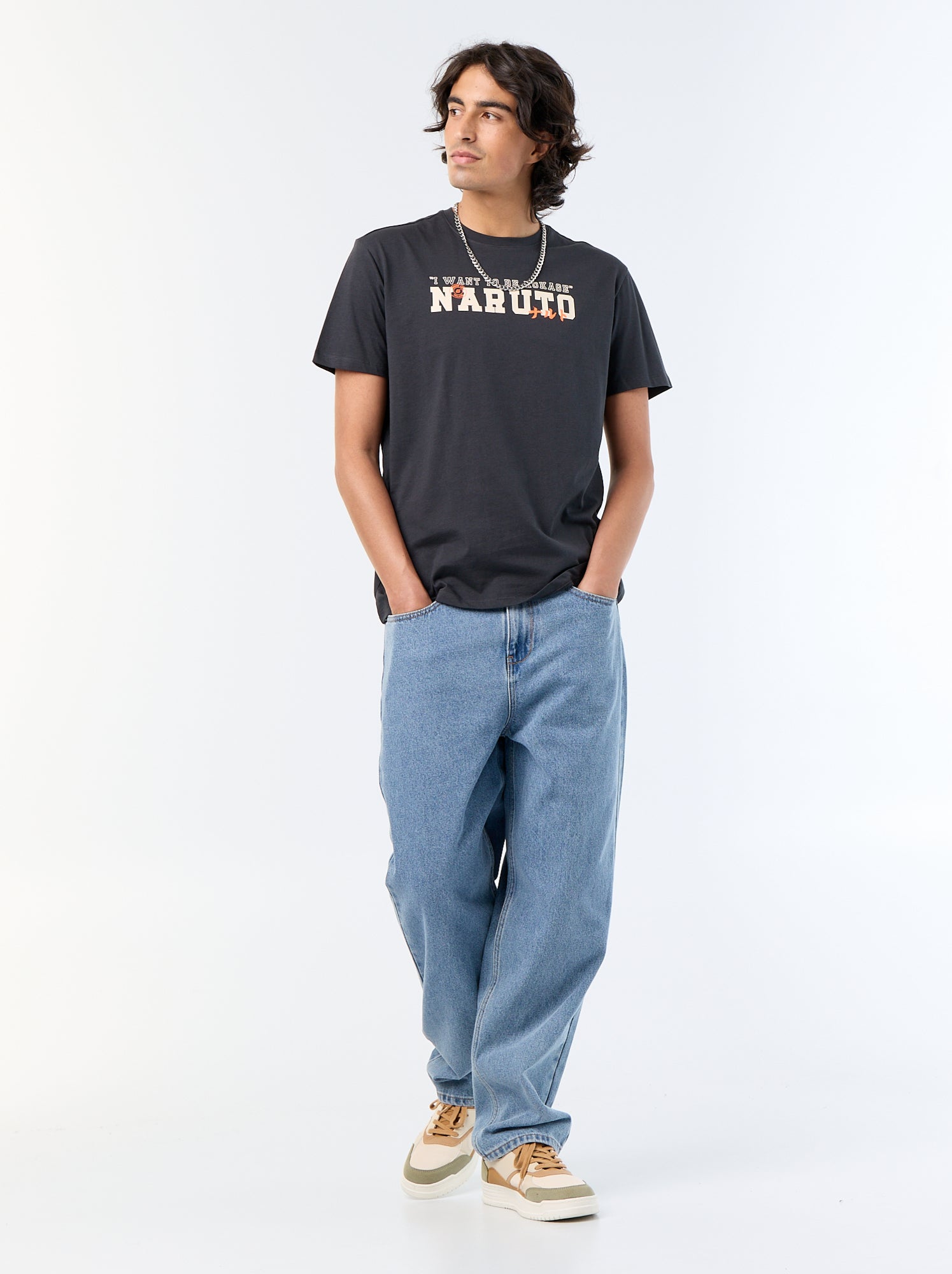 Tee-shirt 'Naruto' manches courtes - Noir